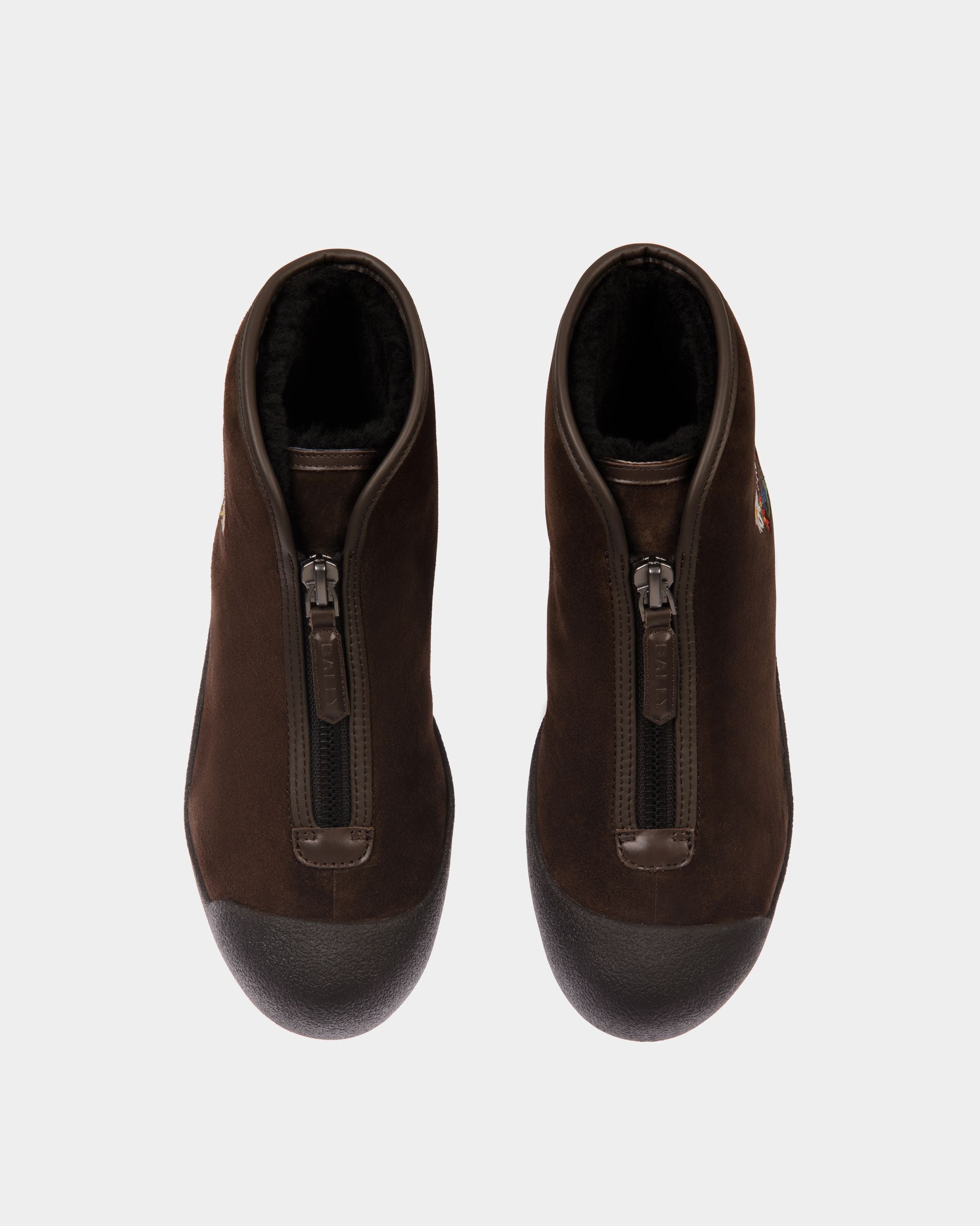 Winter Capsule Stiefeletten Aus Braunem Veloursleder - Damen - Bally - 05