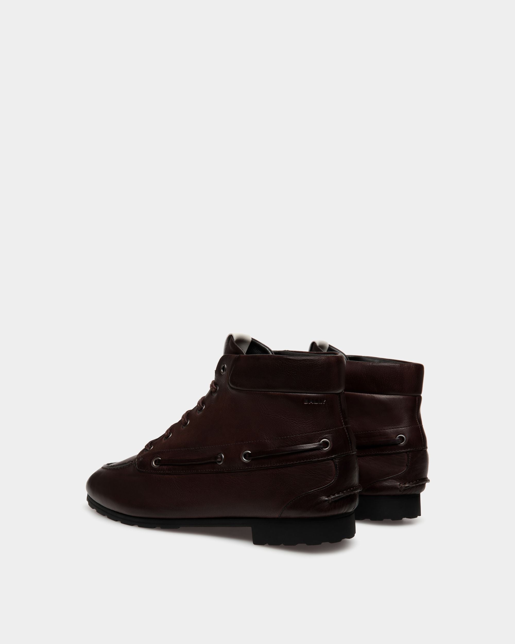 Stiefelette Plume Aus Leder In Ebenholzfarbe - Damen - Bally - 03