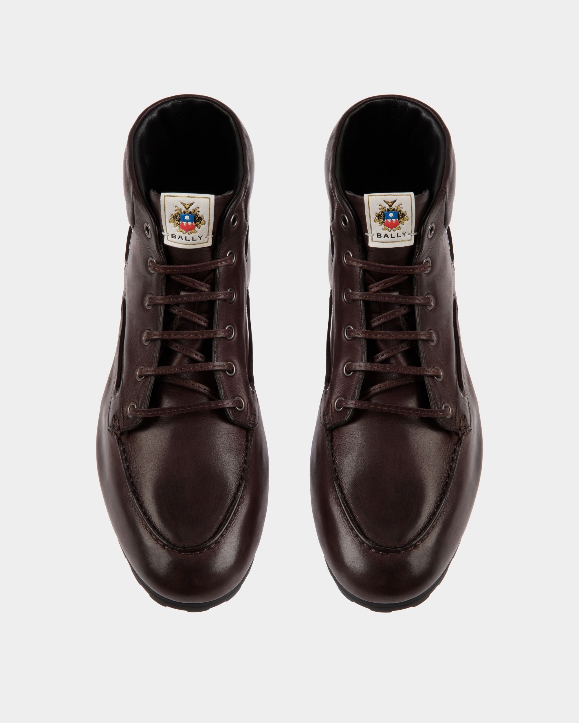 Stiefelette Plume Aus Leder In Ebenholzfarbe - Damen - Bally - 04