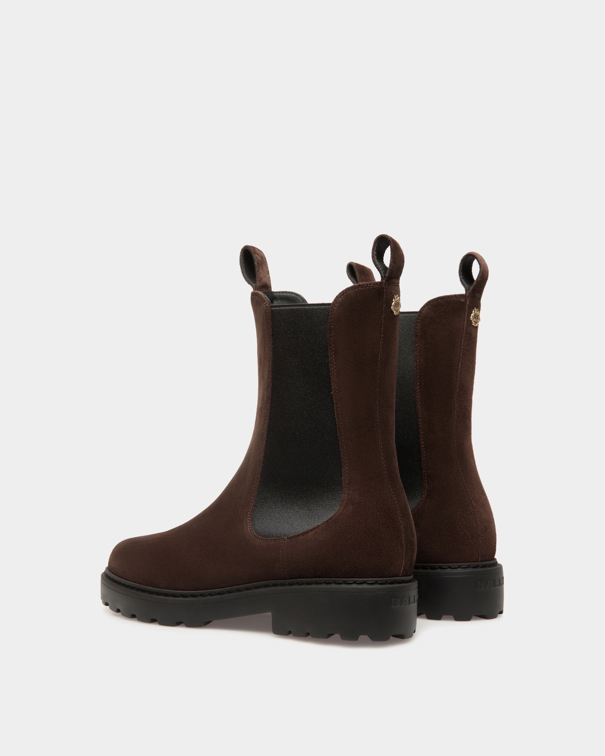 Gusto Bootie Aus Veloursleder In Ebenholzschwarz - Damen - Bally - 04
