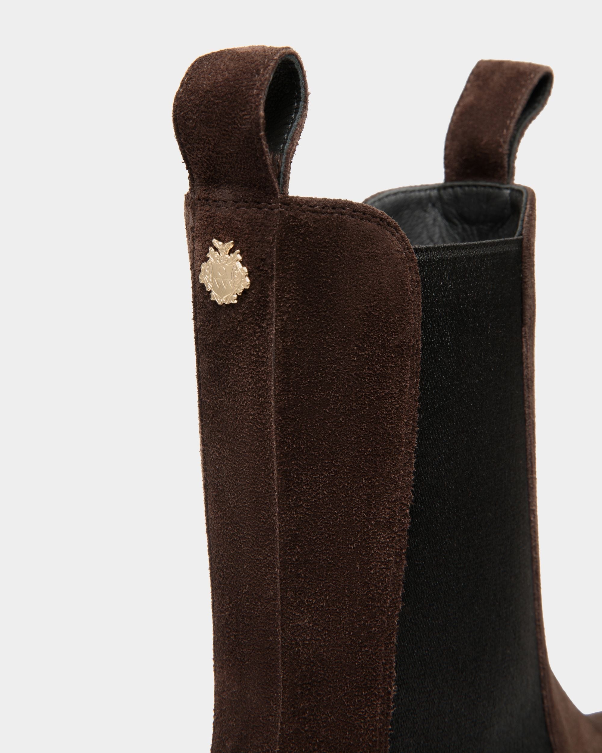 Gusto Bootie Aus Veloursleder In Ebenholzschwarz - Damen - Bally - 05