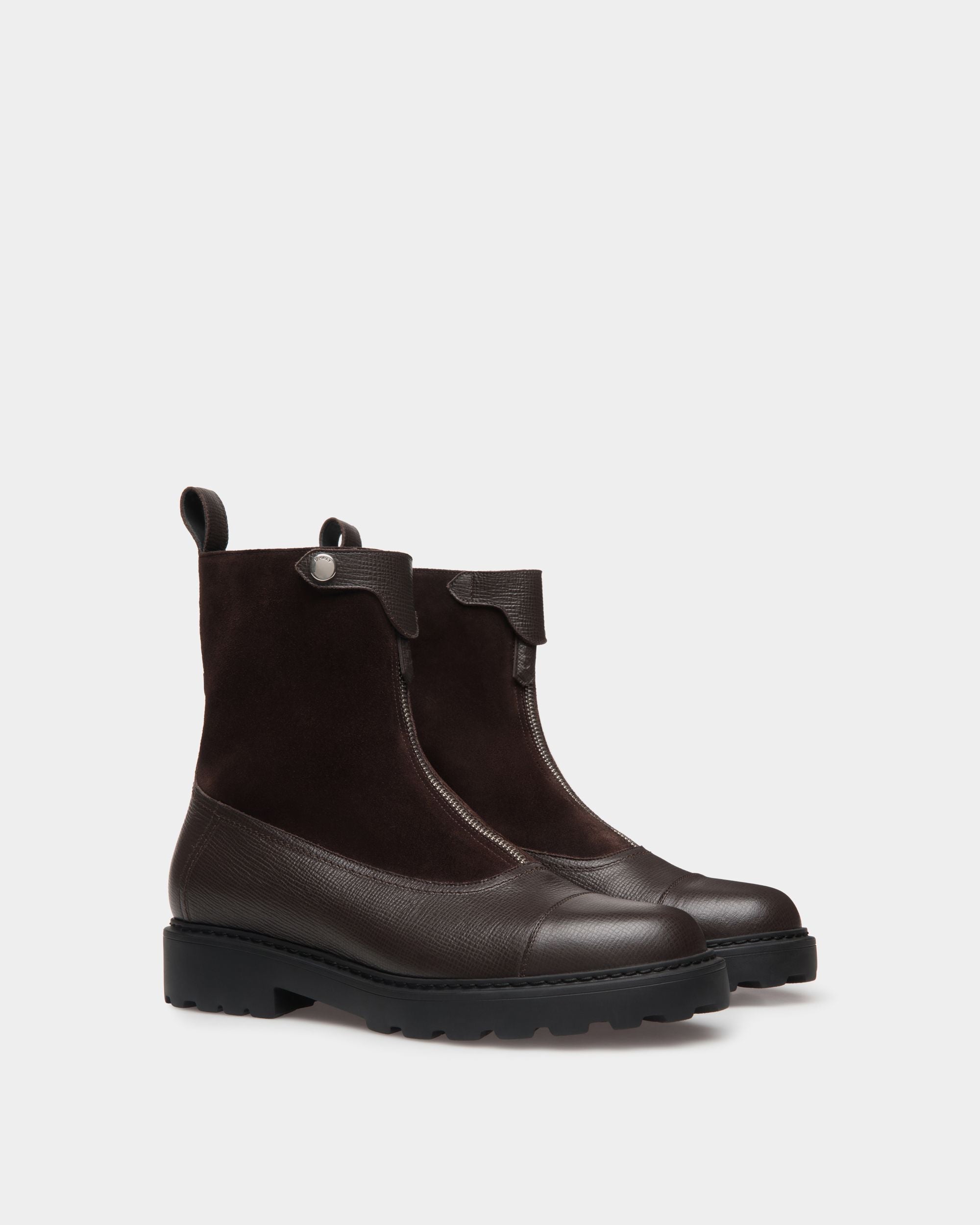 Gusto Bootie in Ebano Leather - Women's - Bally - 02