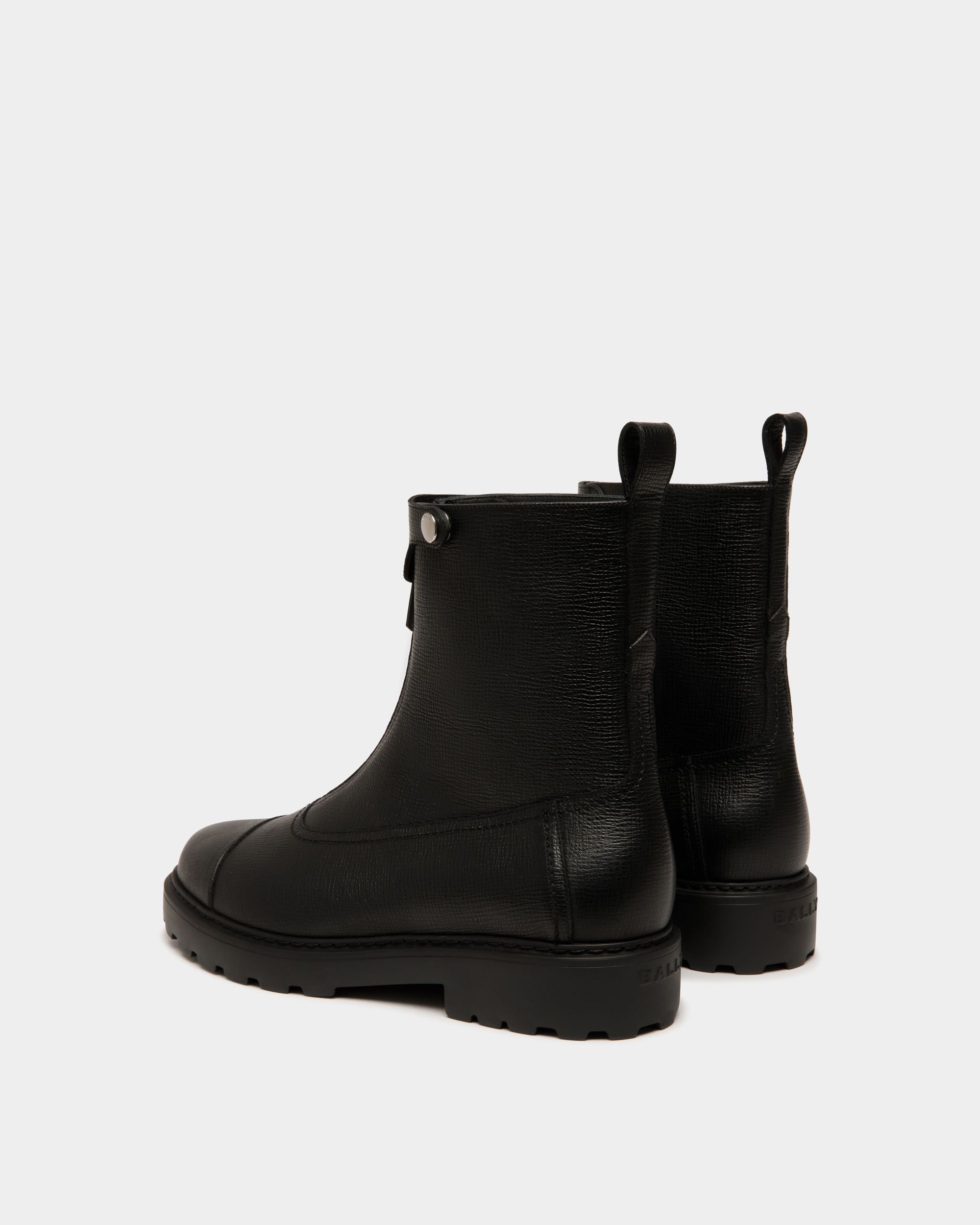 Gusto Stiefelette Aus Genarbtem Leder In Schwarz - Damen - Bally - 03