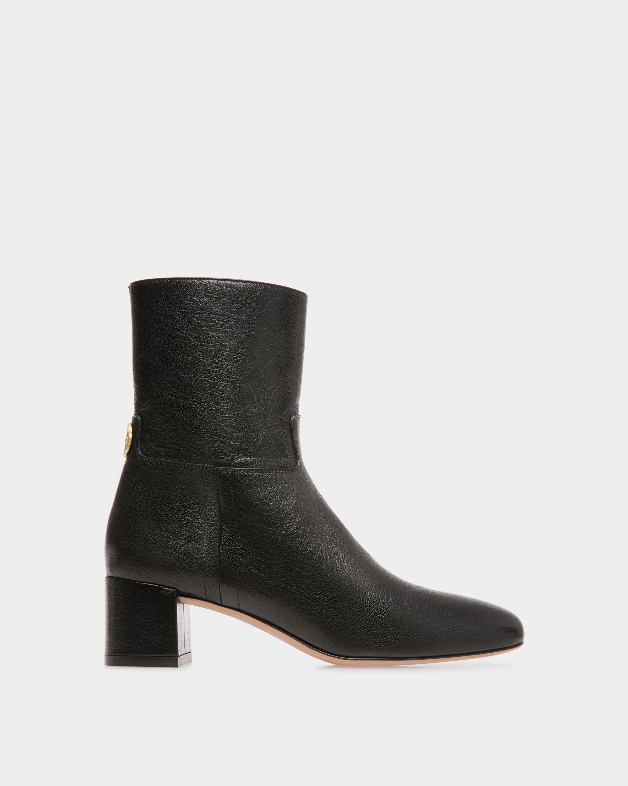 Bottines Daily Emblem En Cuir Noir - Femme - Bally - 01