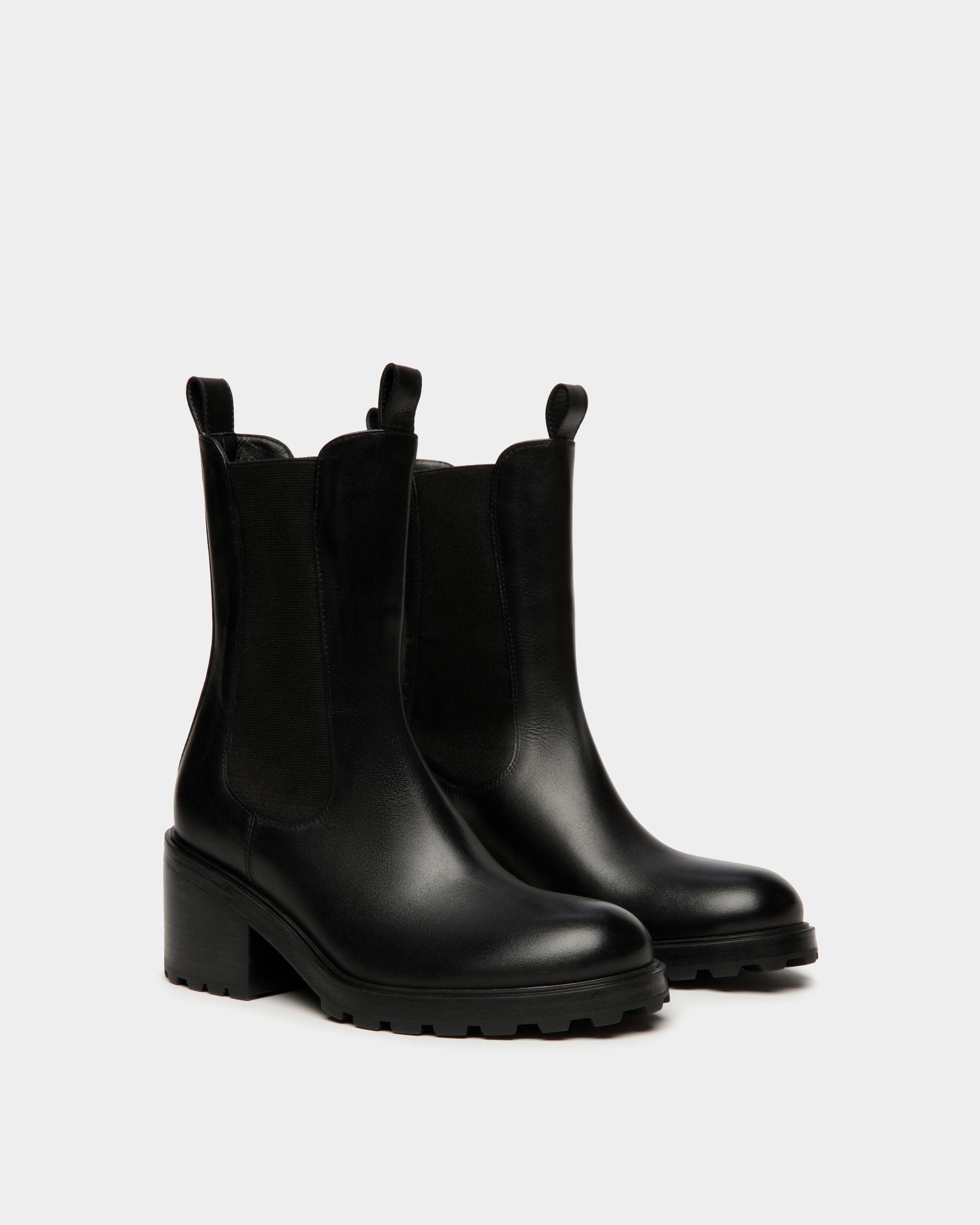 Gusto Bootie in Black Leather - Women's - Bally - 02