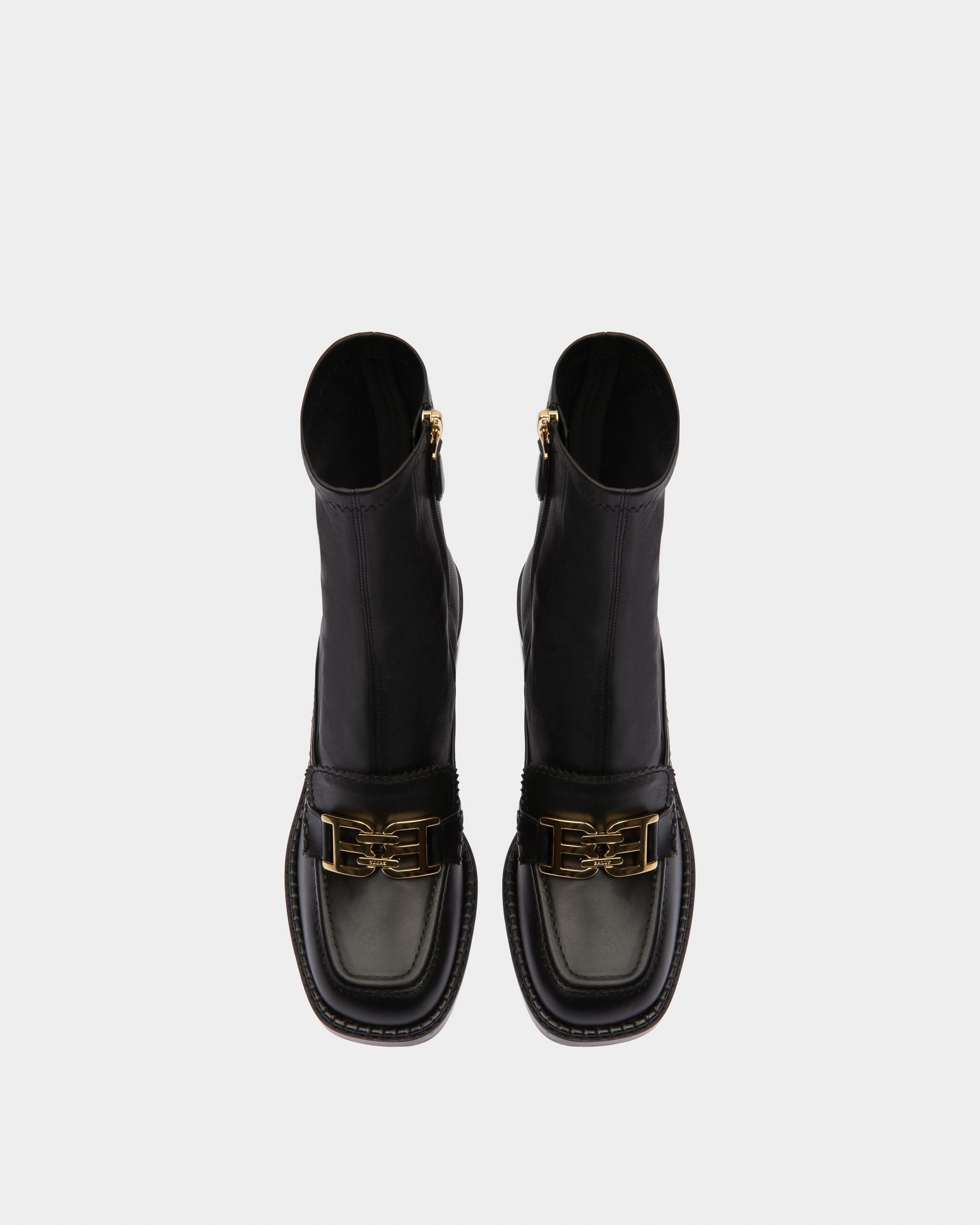 Enzy Bottines En Cuir Noir - Femme - Bally - 02