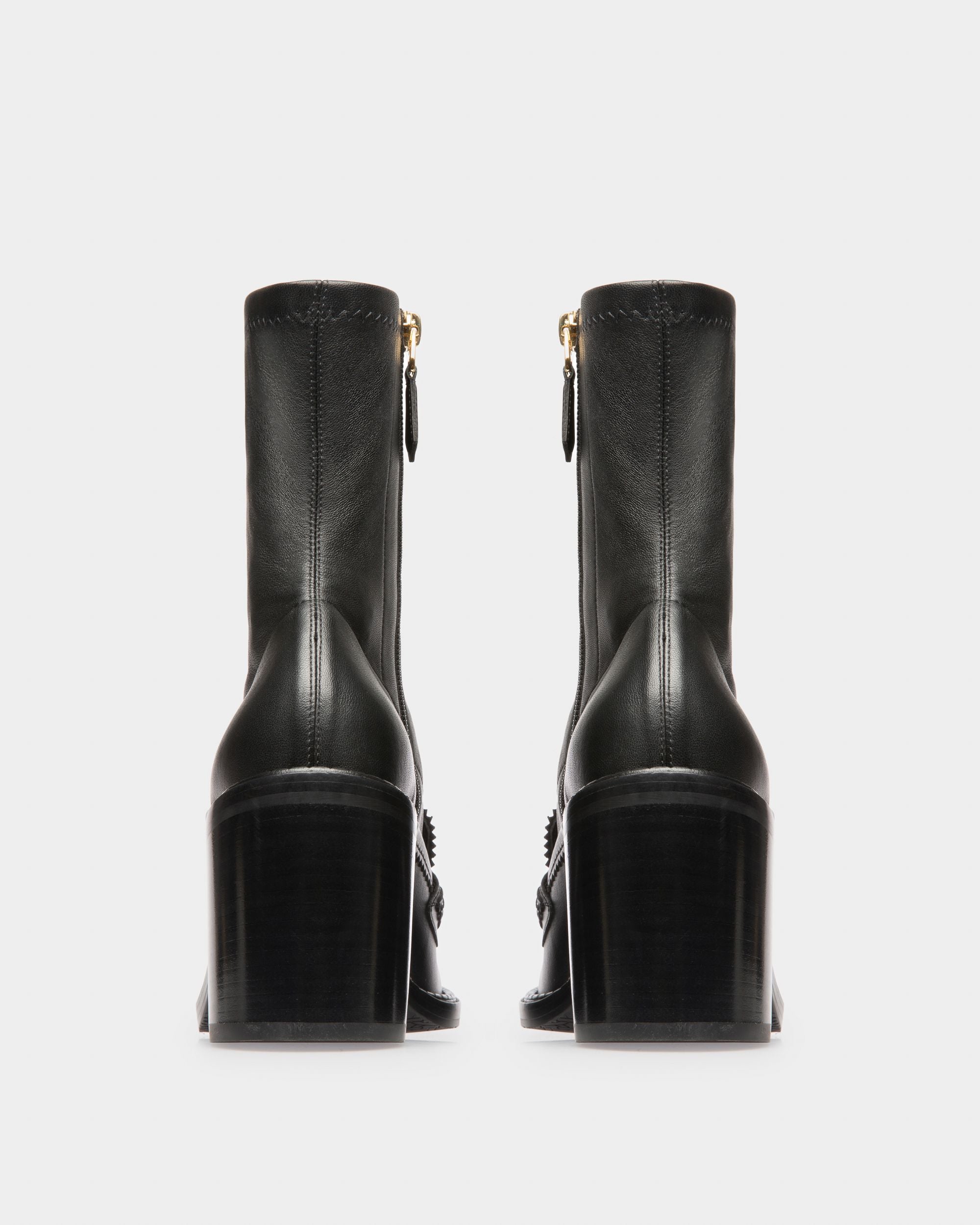 Enzy Bottines En Cuir Noir - Femme - Bally - 04