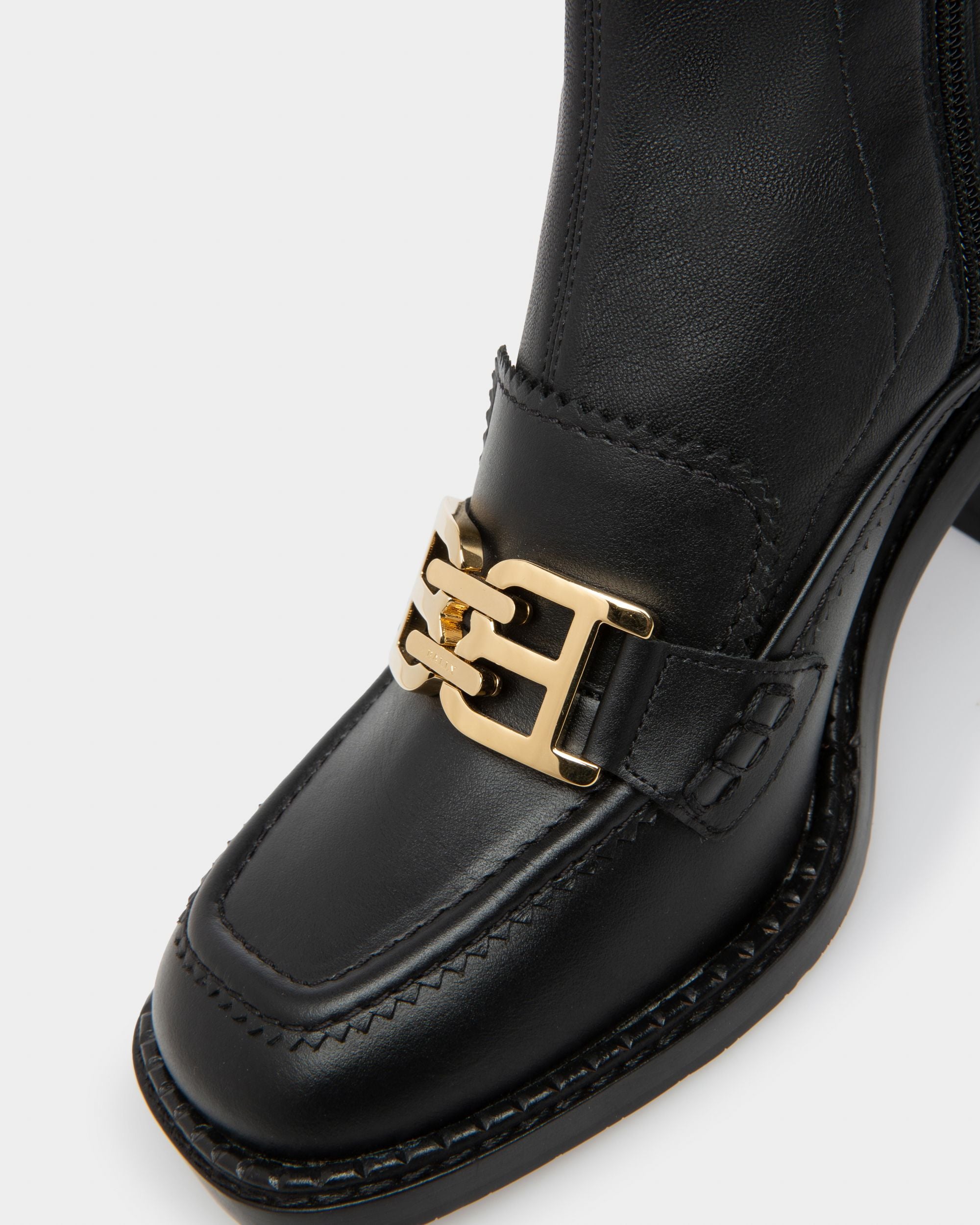 Enzy Bottines En Cuir Noir - Femme - Bally - 05