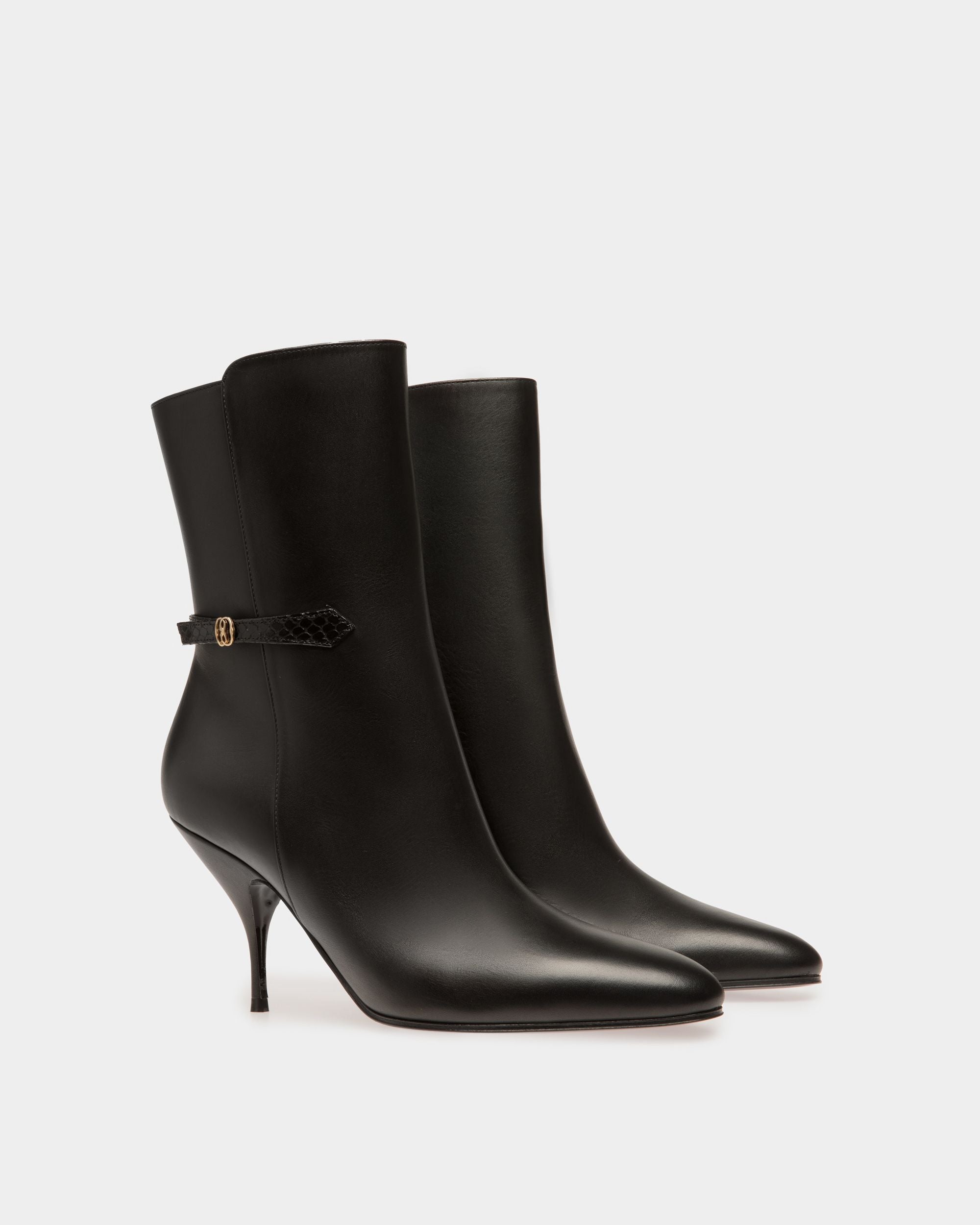 Bottes Odeya En Cuir Noir - Femme - Bally - 02