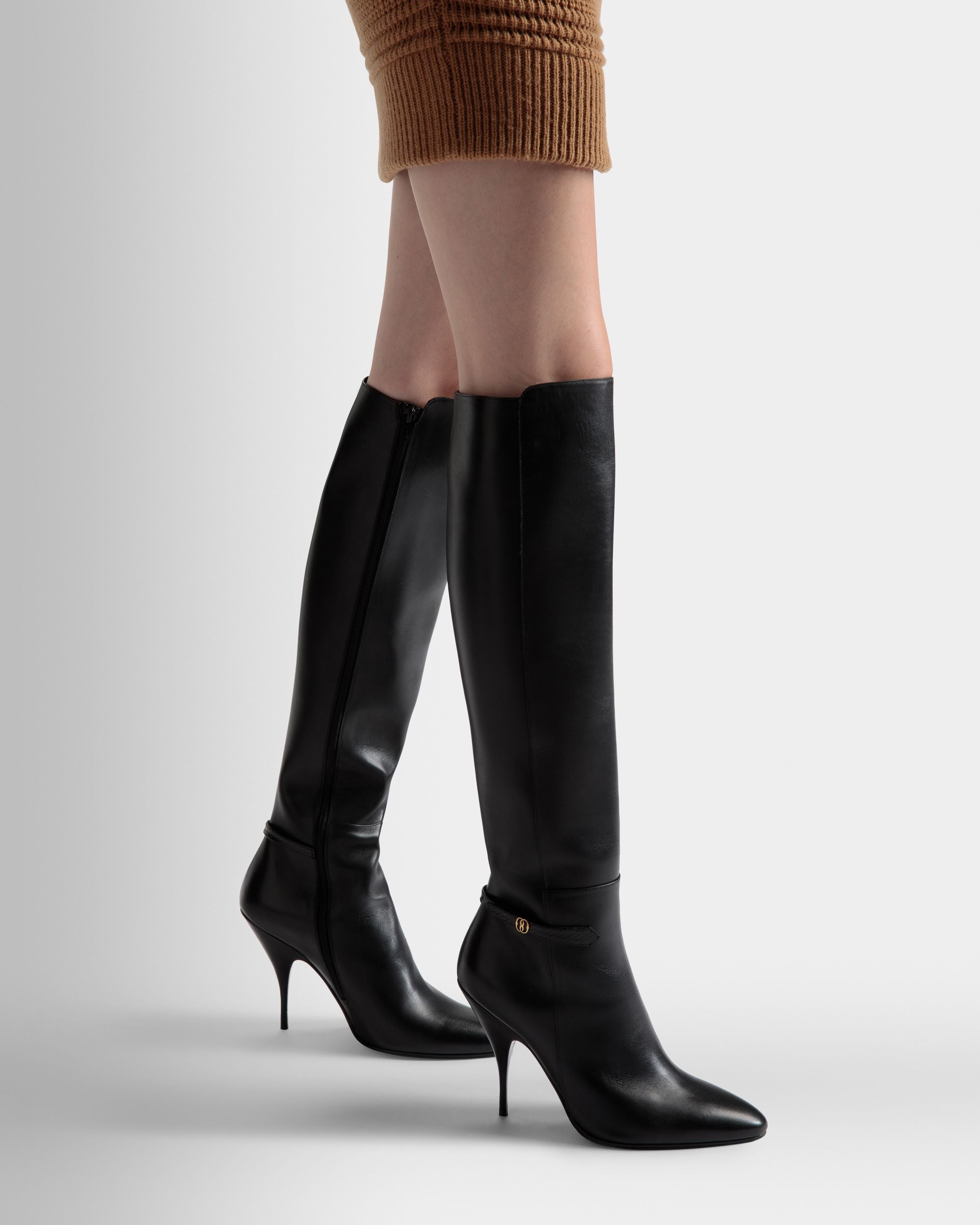 Bottes Paulina En Cuir Noir - Femme - Bally - 02
