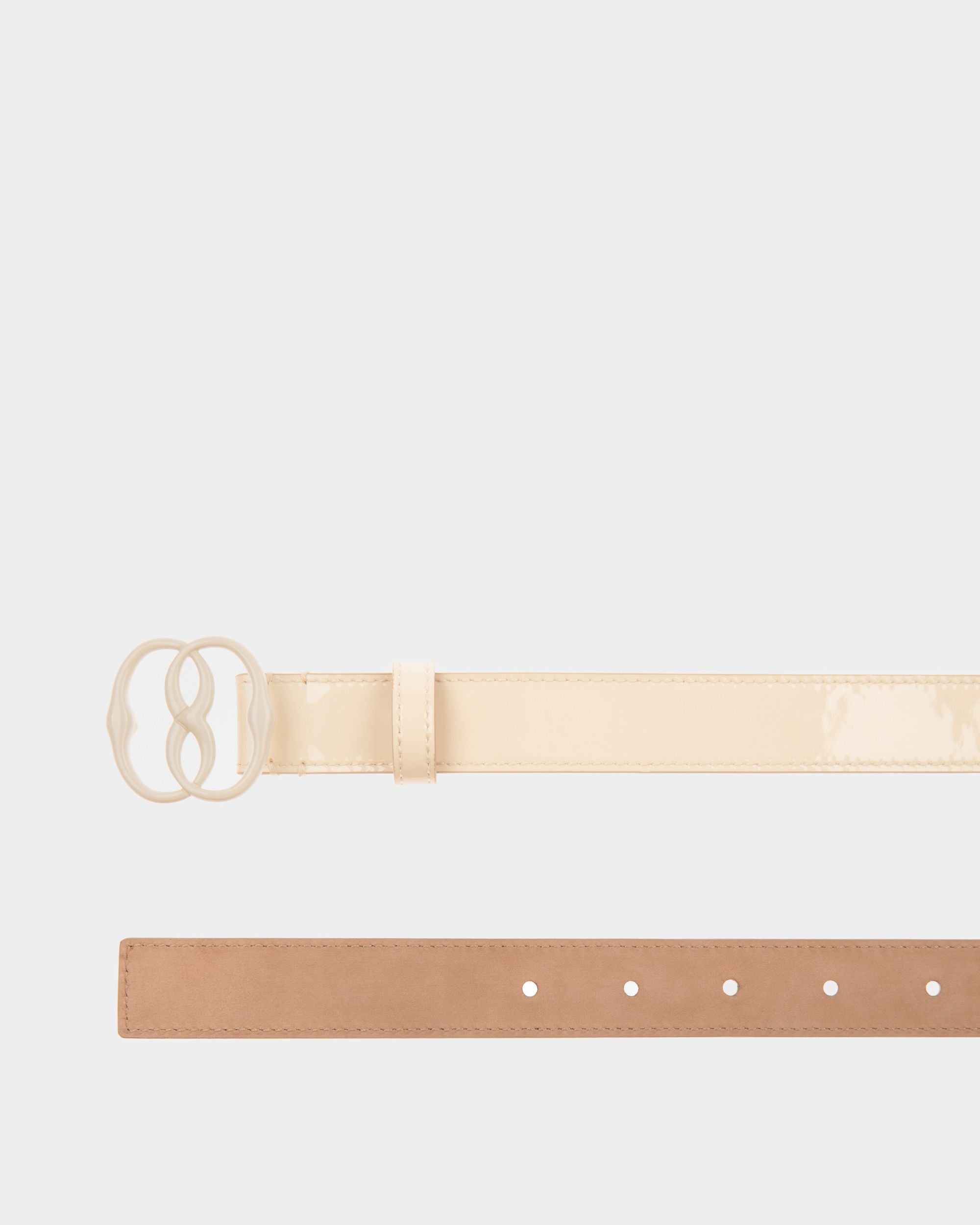 Ceinture Fixe Emblem En Cuir Ivoire - Femme - Bally - 02