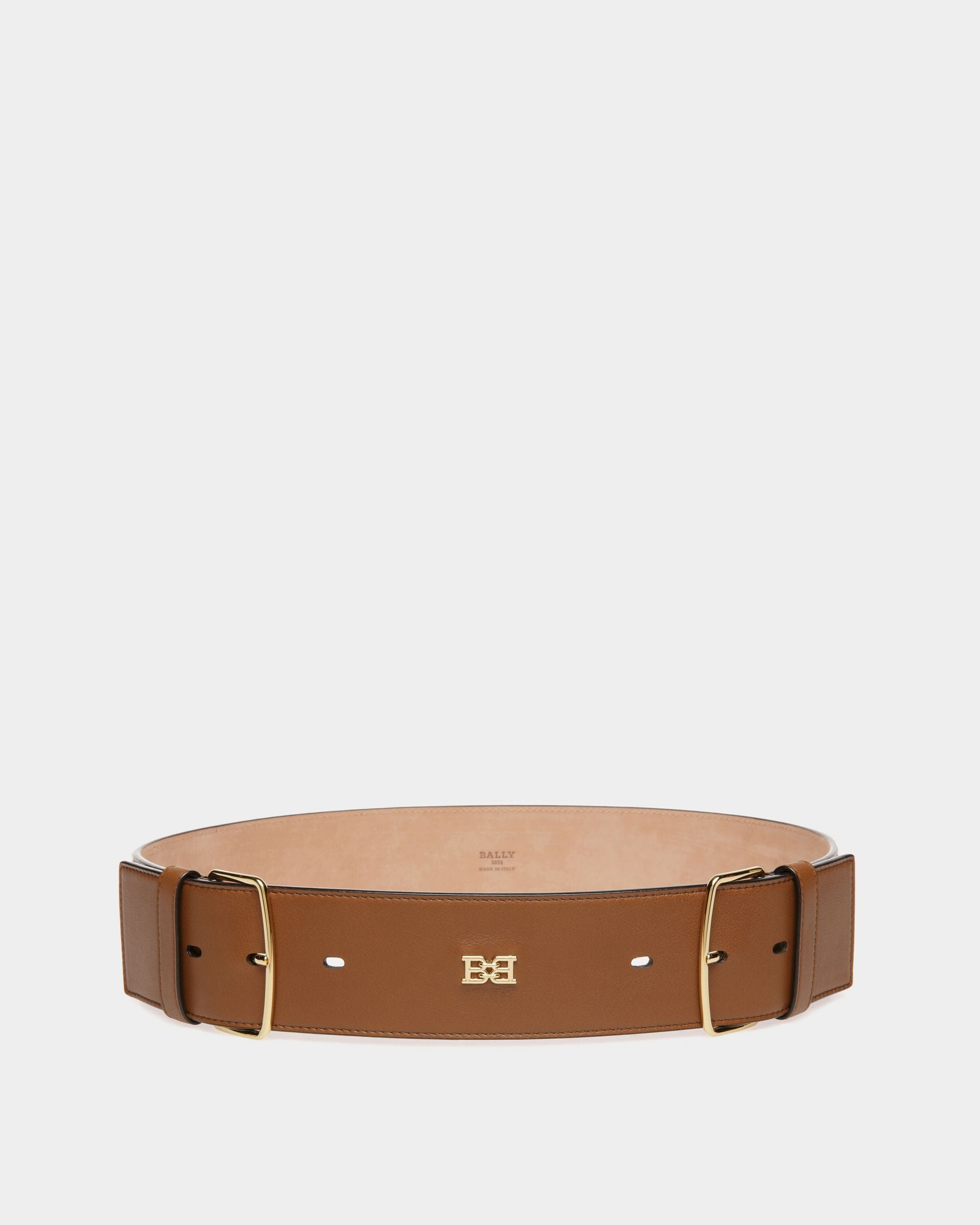 Bonee 55 Mm Breiter Gürtel Aus Braunem Leder - Damen - Bally - 01
