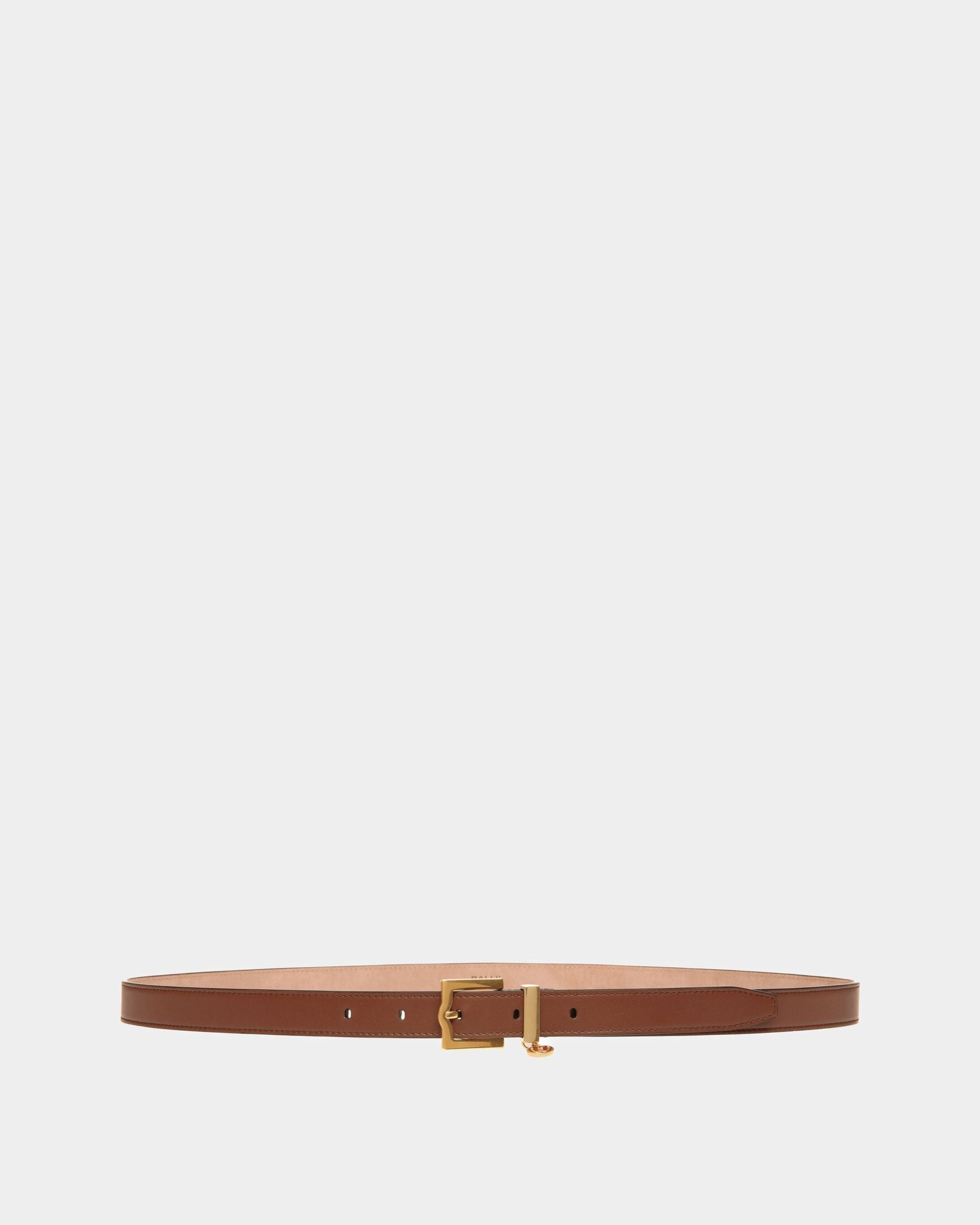 Emblem 20 Mm Gürtel Aus Leder In Braun - Damen - Bally - 01