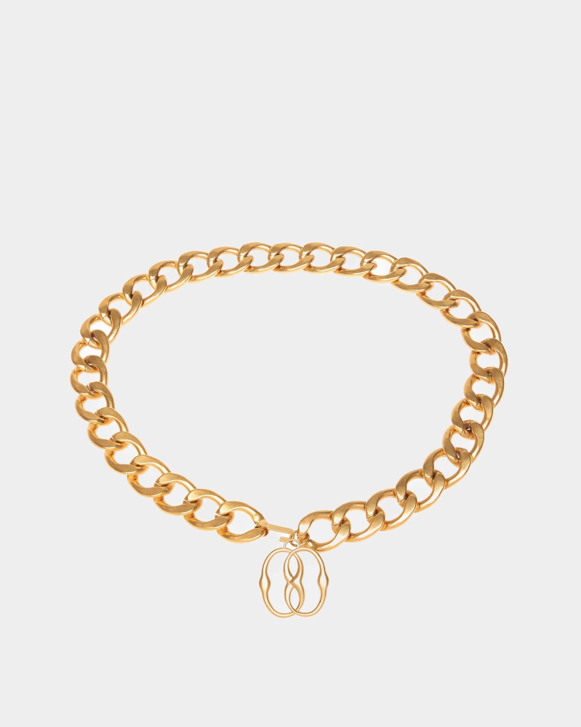 Ceinture Emblem Chain En Laiton Doré - Femme - Bally - 01