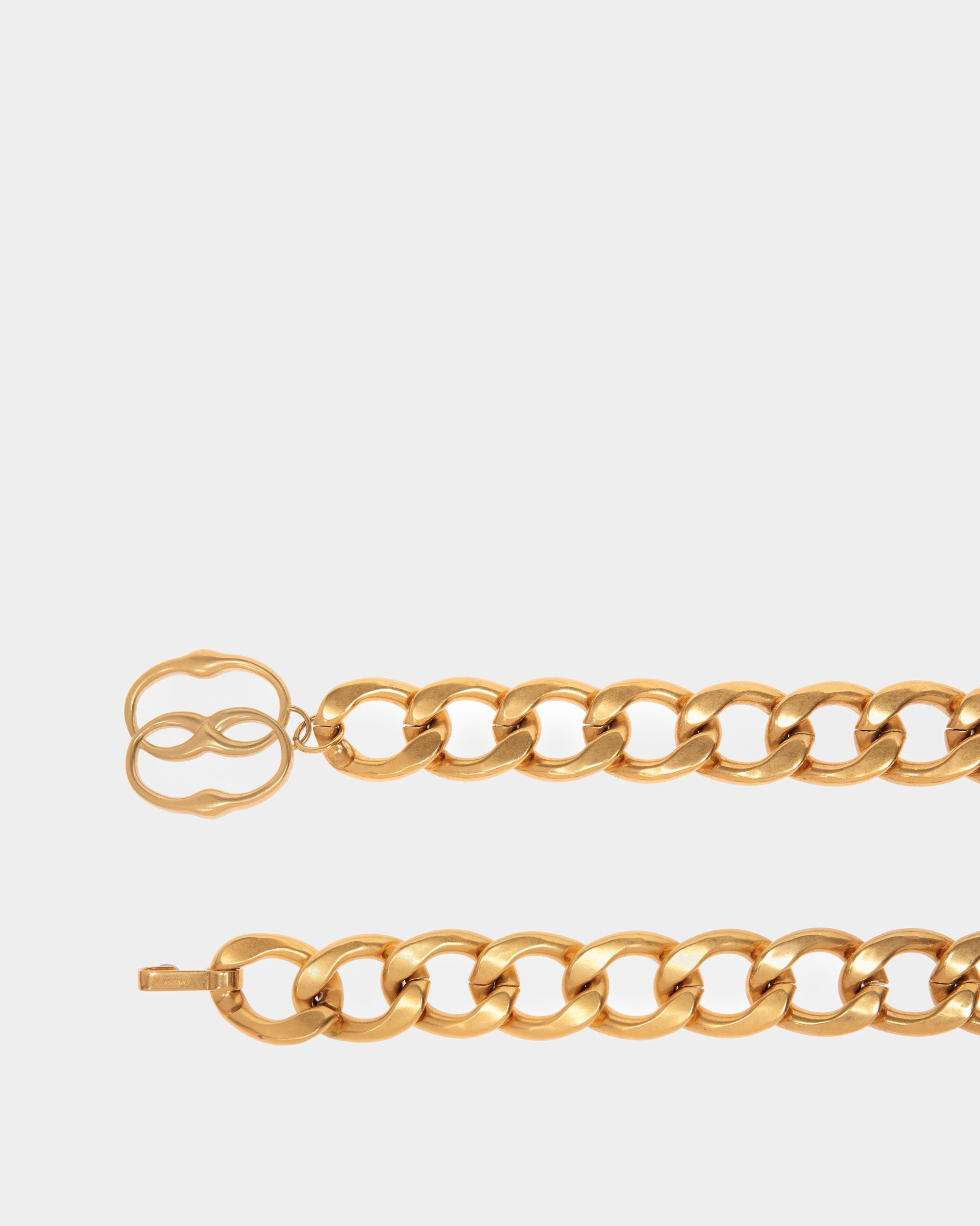 Ceinture Emblem Chain En Laiton Doré - Femme - Bally - 02