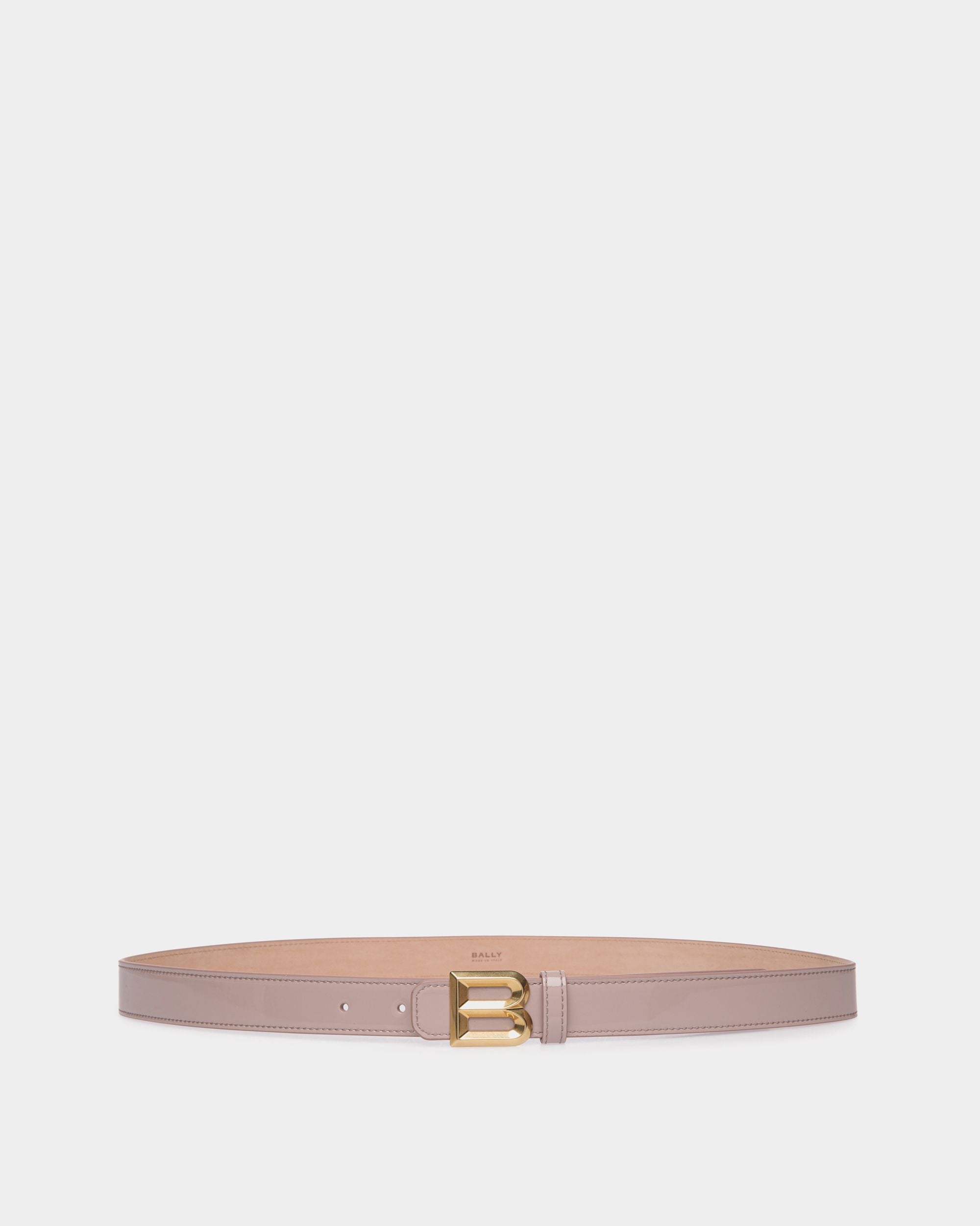 B Bold 25 mm Gürtel Aus Lackleder In Light Beige - Damen - Bally - 01