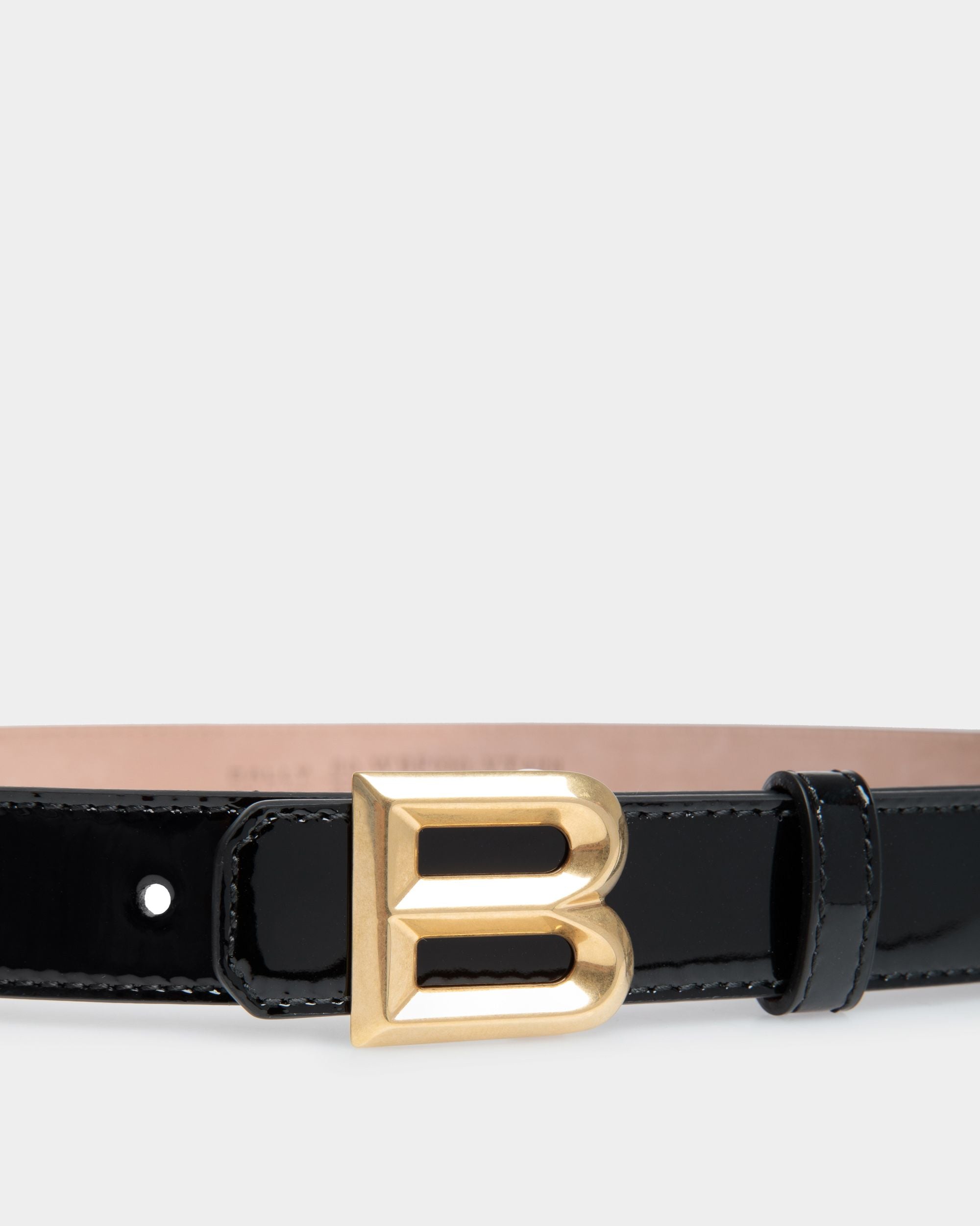 Ceinture B Bold 25 mm En Cuir Noir - Femme - Bally - 03