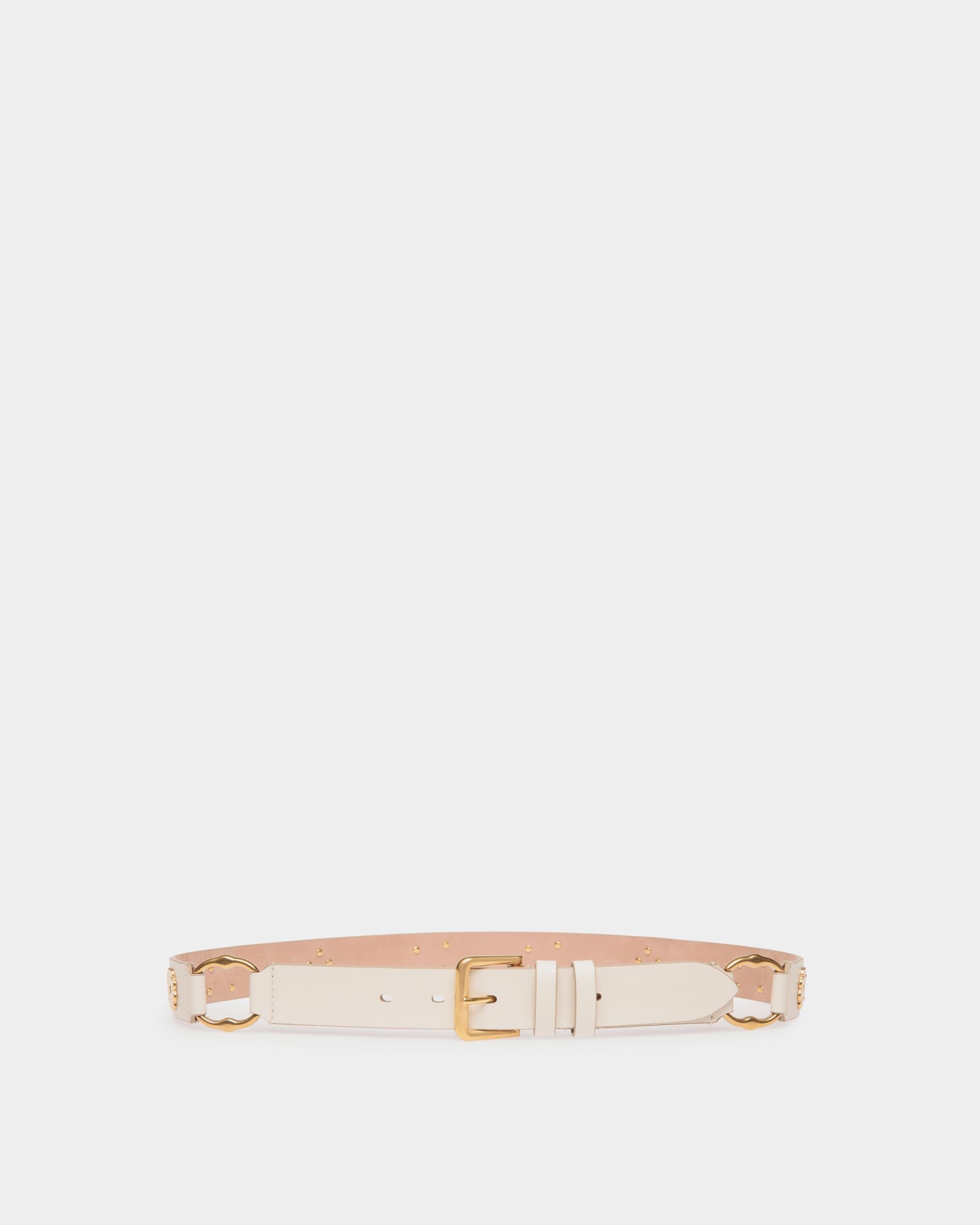 Arkle 85 cm Gürtel Aus Weißem Leder - Damen - Bally - 01