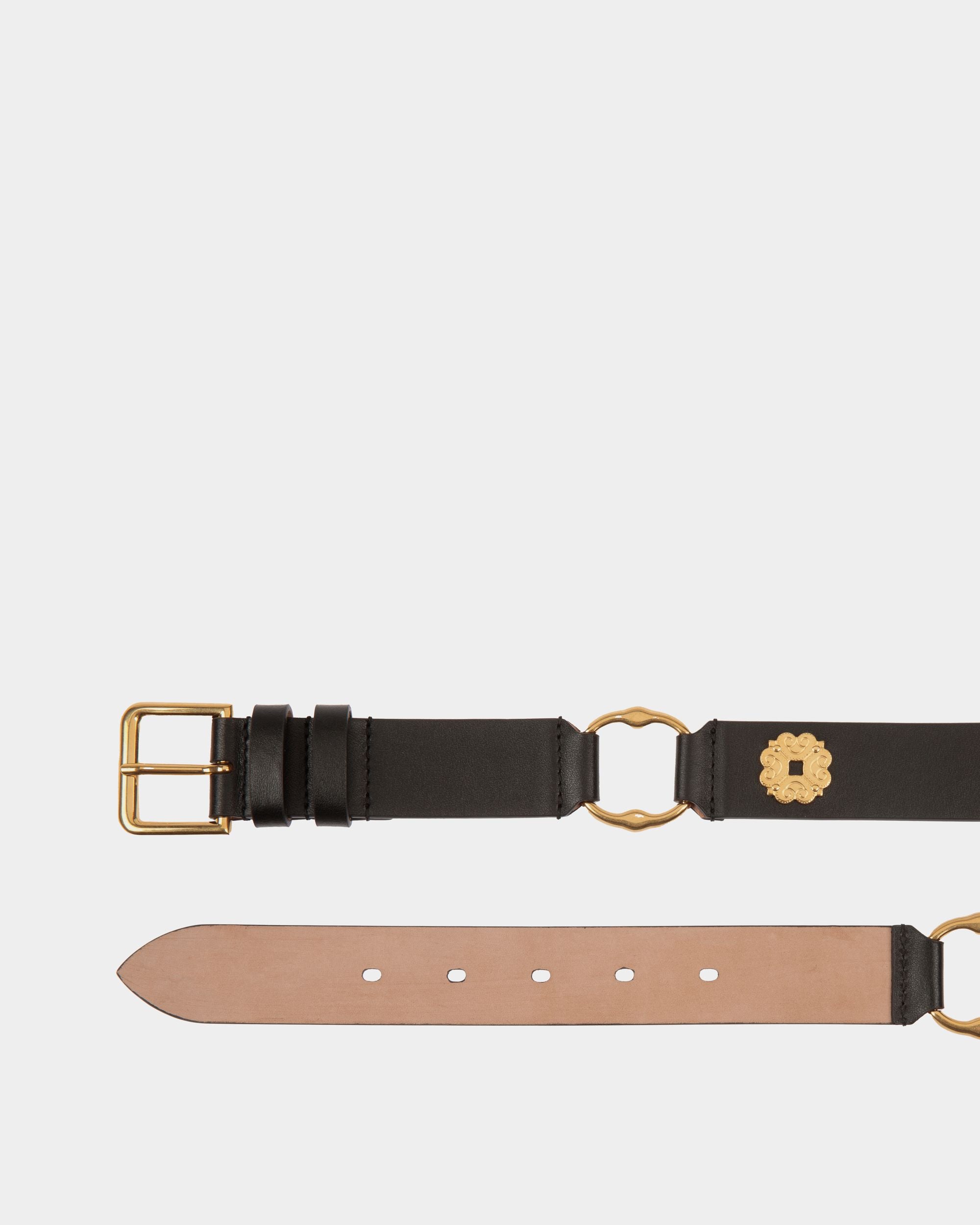 Arkle 95 cm Gürtel Aus Schwarzem Leder - Damen - Bally - 02