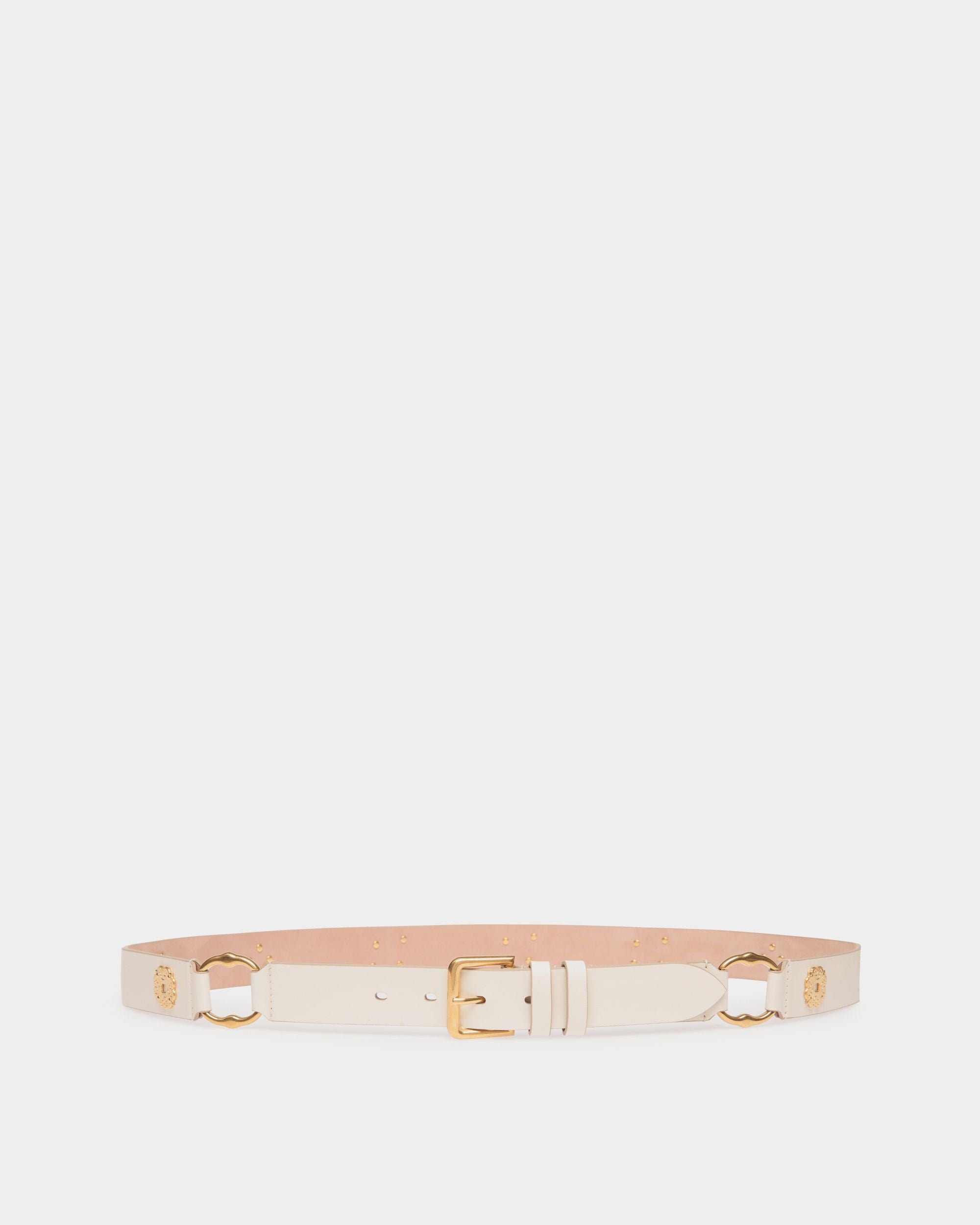 Arkle 105 cm Gürtel Aus Weißem Leder - Damen - Bally - 01