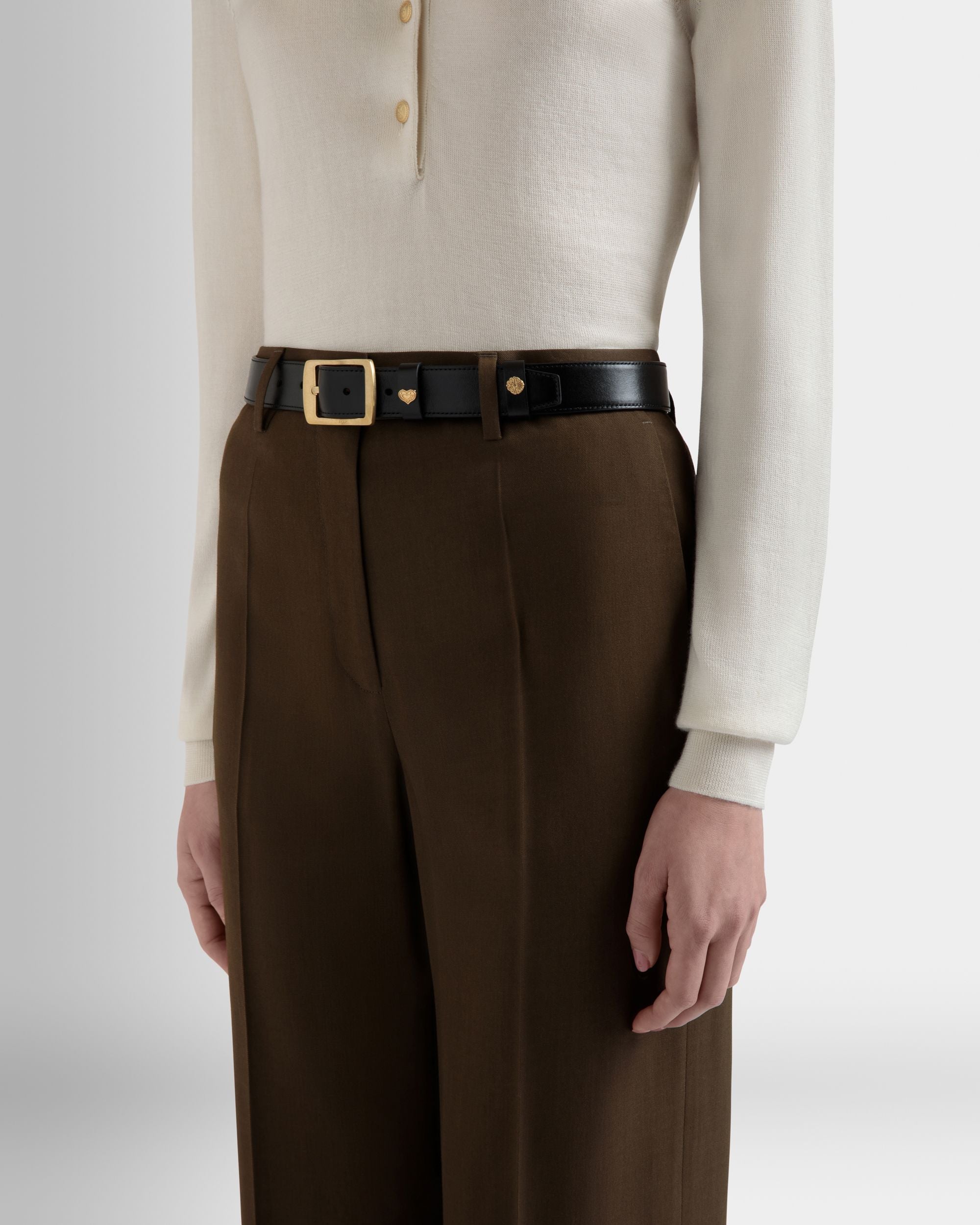 Glen Gürtel Aus Schwarzem Leder, 30 mm - Damen - Bally - 04