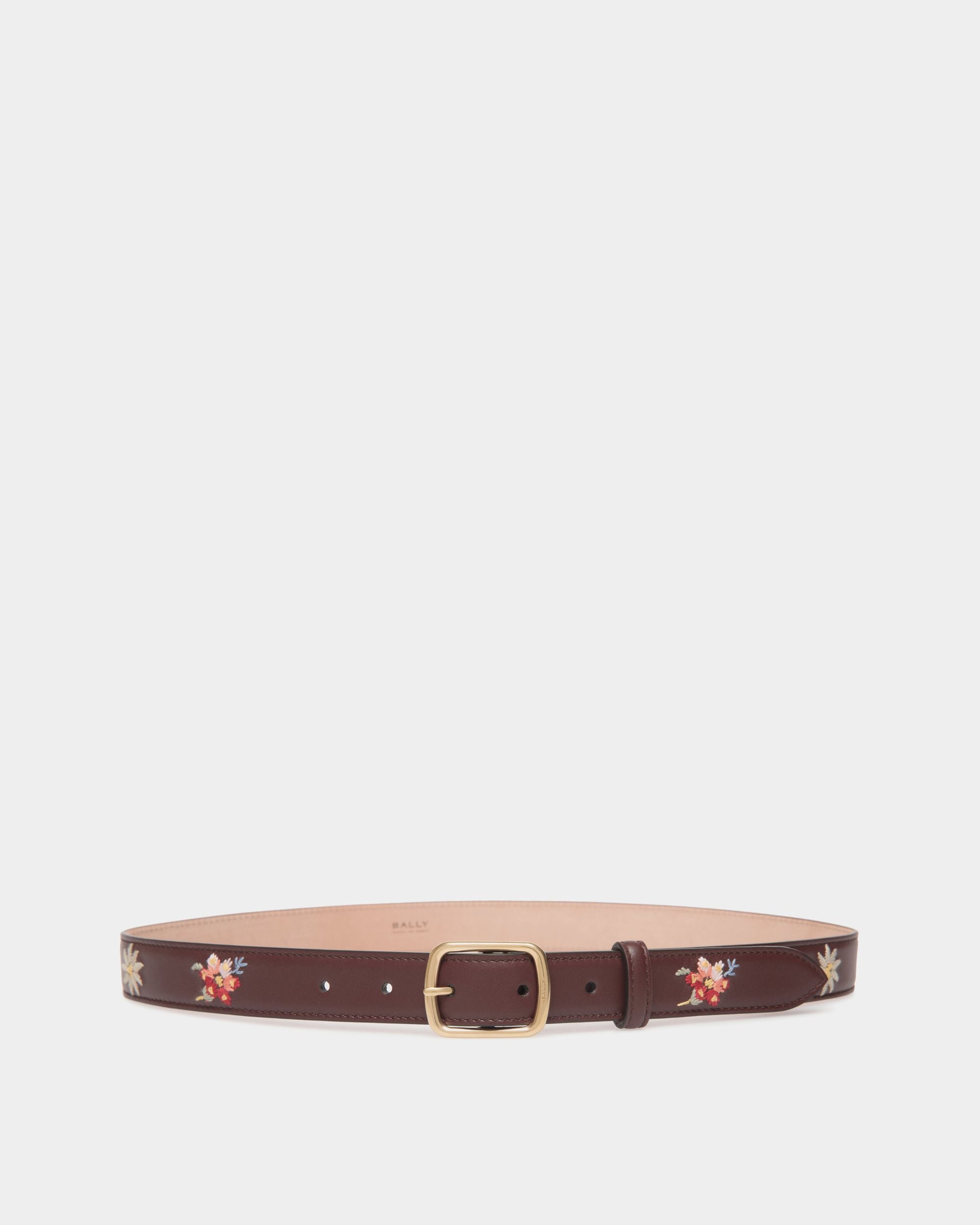 Winter Capsule 25mm Gürtel Aus Kastanienbraunem Leder - Damen - Bally - 01