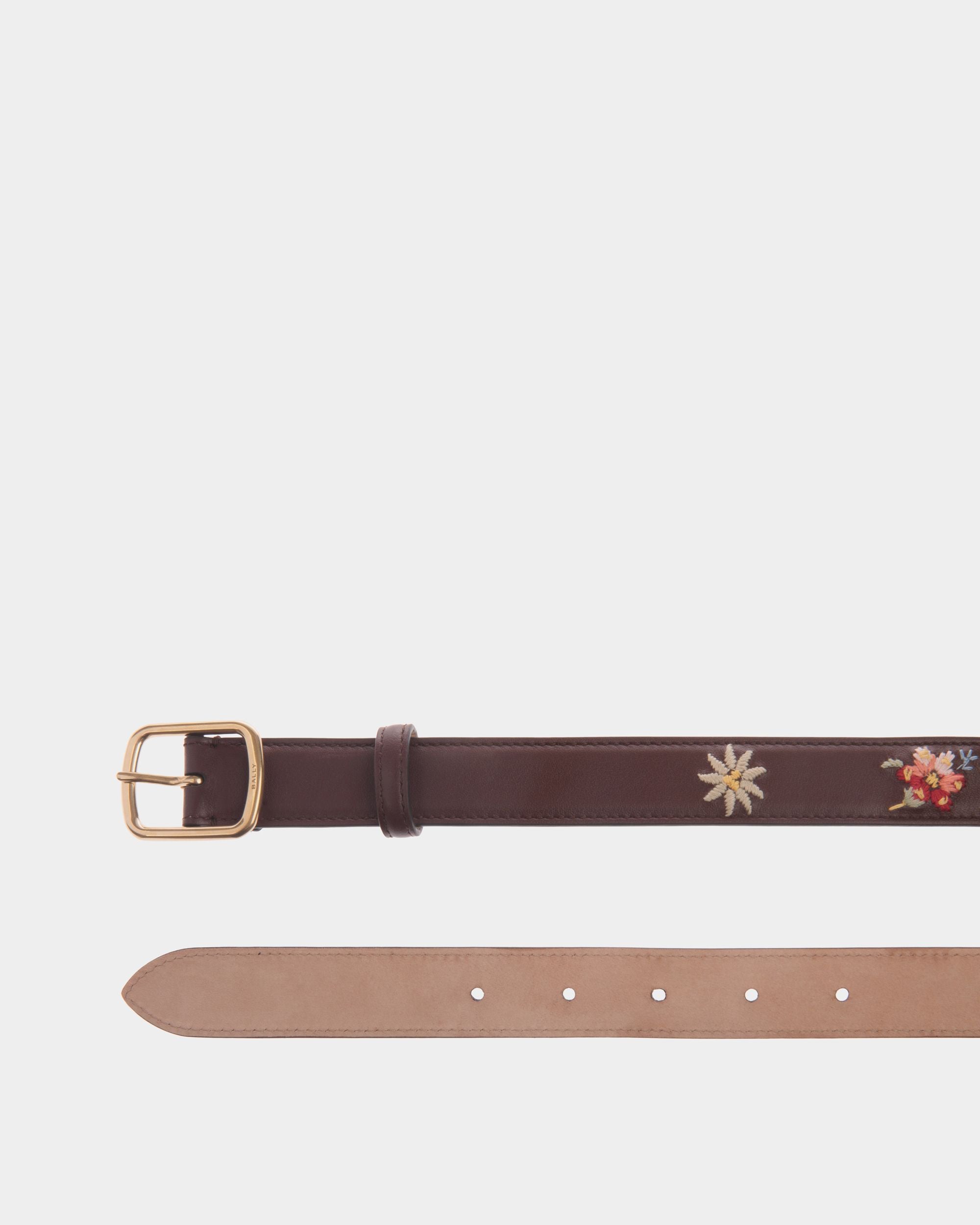 Winter Capsule 25mm Gürtel Aus Kastanienbraunem Leder - Damen - Bally - 02
