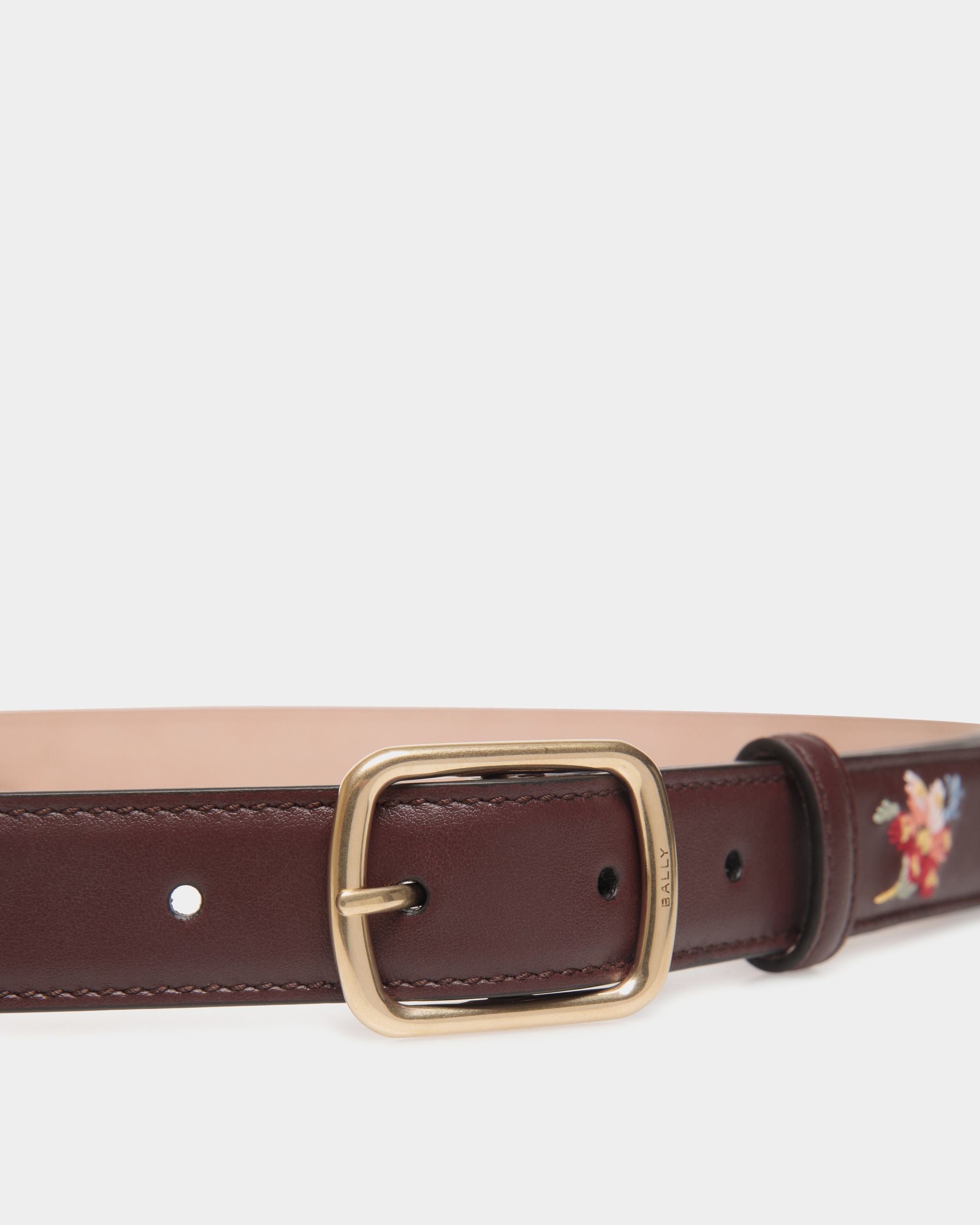 Winter Capsule 25mm Gürtel Aus Kastanienbraunem Leder - Damen - Bally - 03