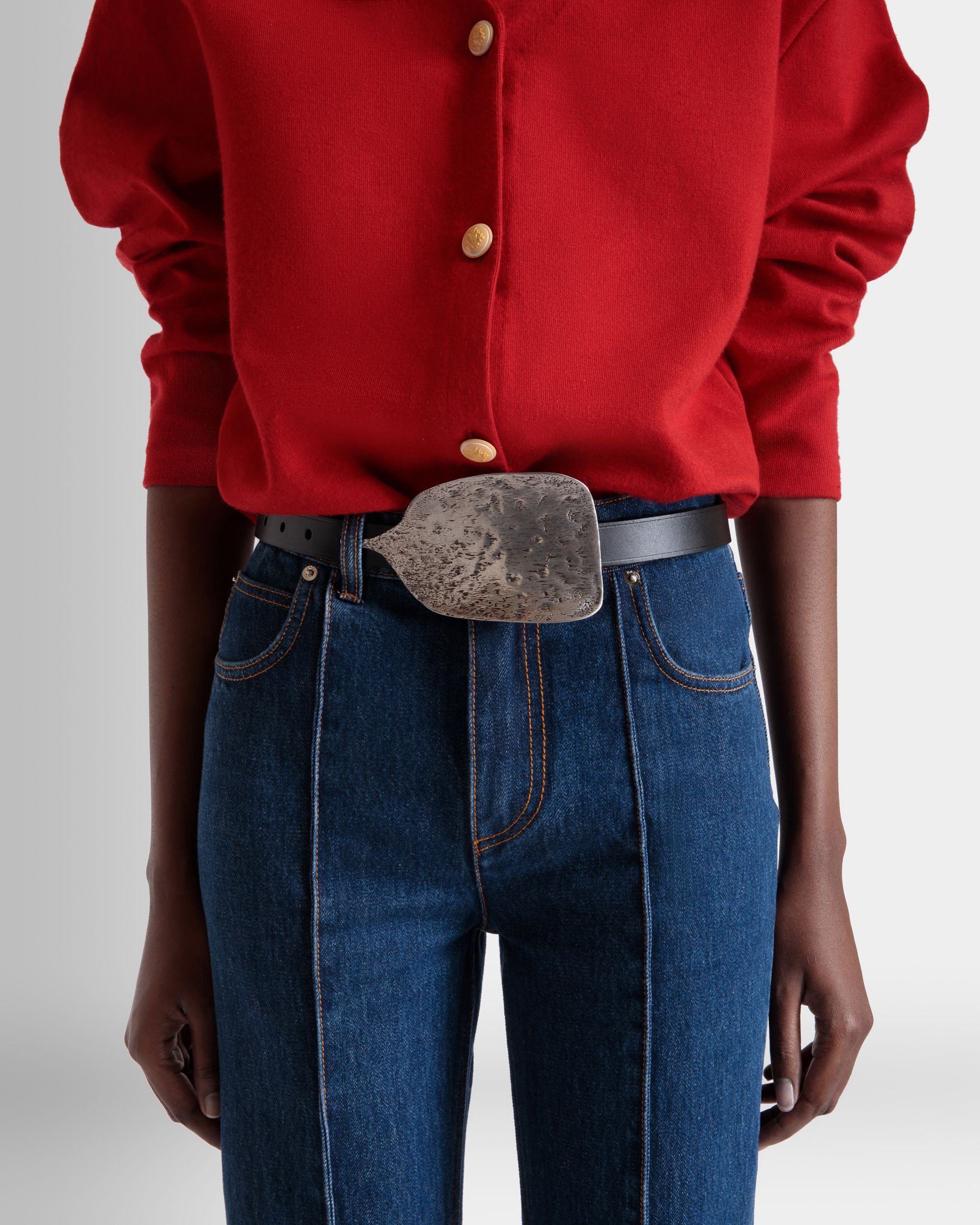 Swissness Gürtel Aus Schwarzem Leder - Damen - Bally - 04