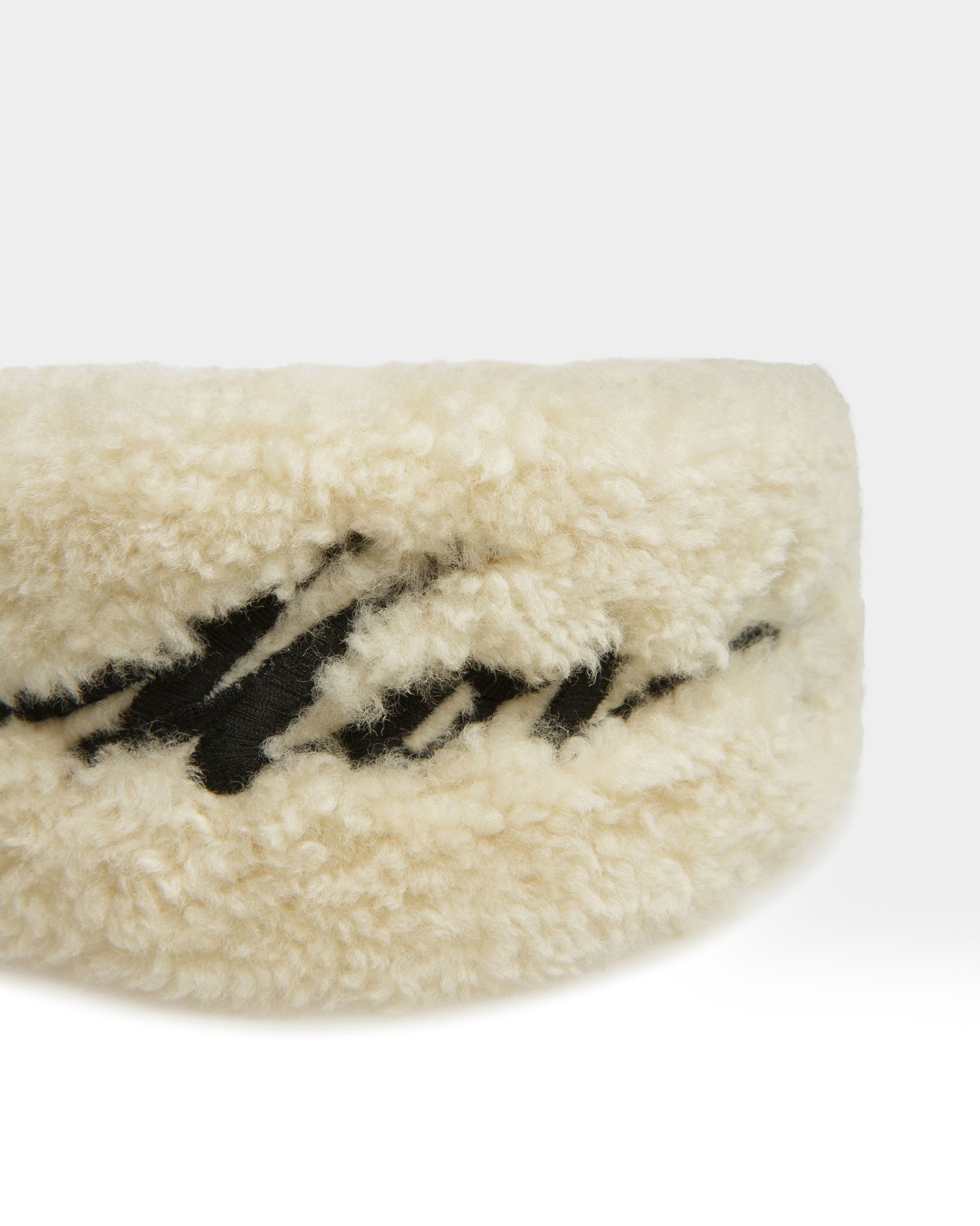 Bandeau En Mouton Retourné Ivoire - Femme - Bally - 04