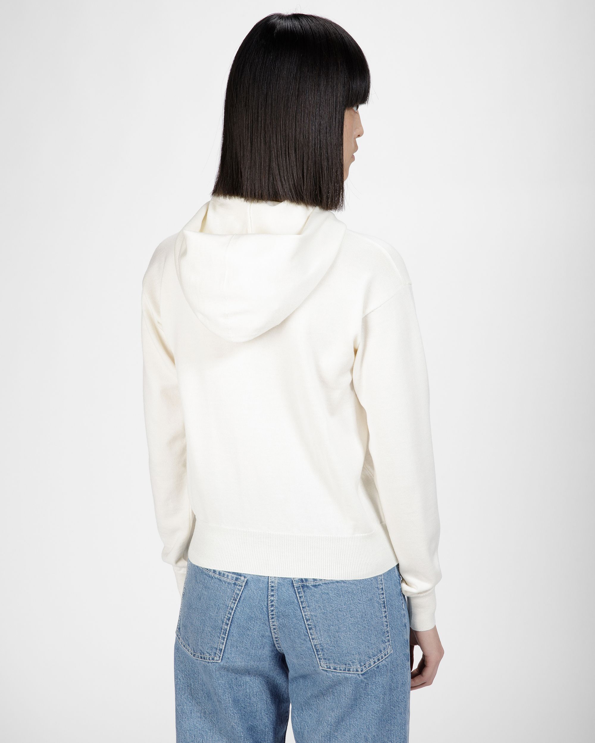Sweat-Shirt À Capuche Motif Lapin En Laine Ivoire - Femme - Bally - 02