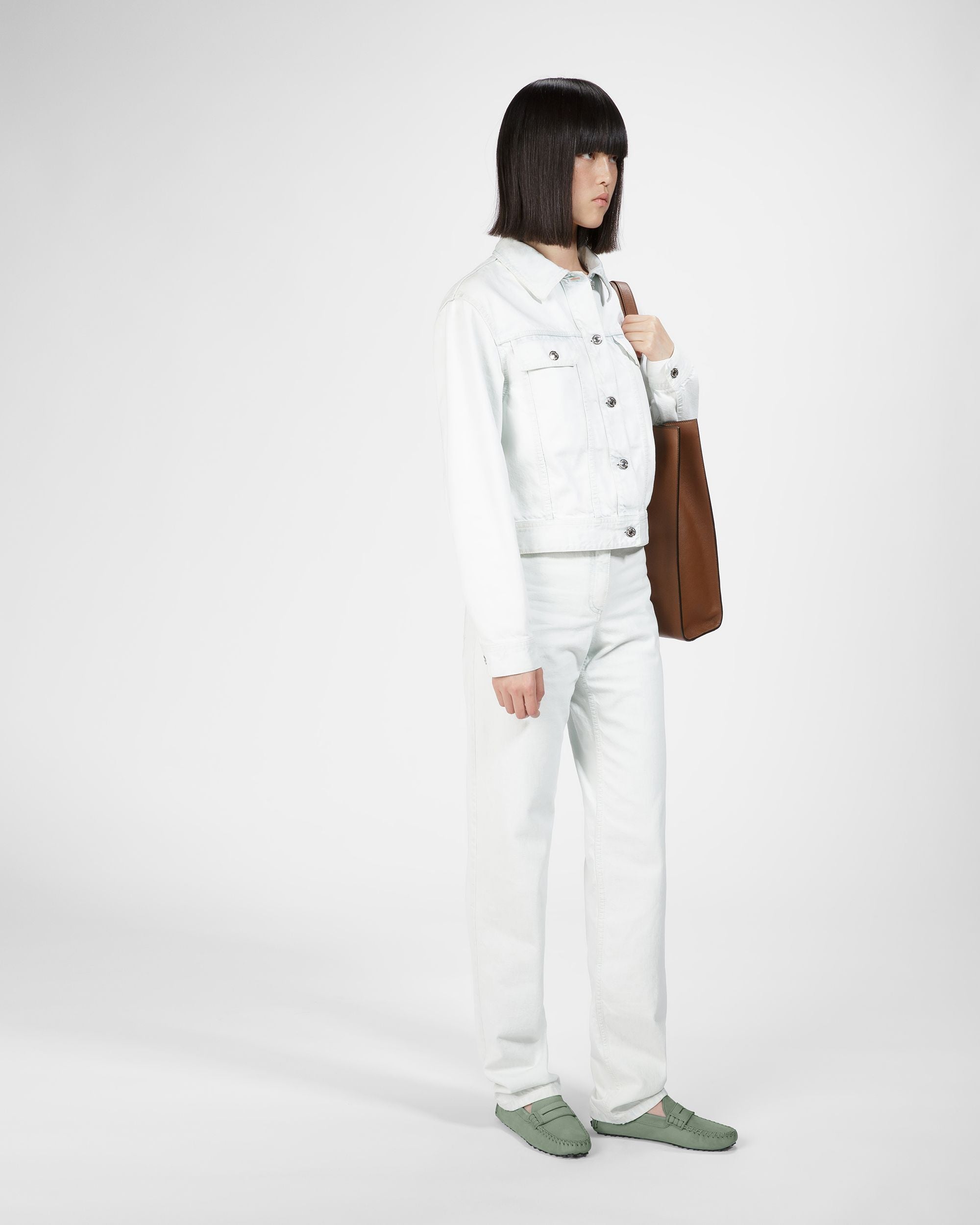 Driver Lamby In Pelle Verde Salvia - Donna - Bally - 03