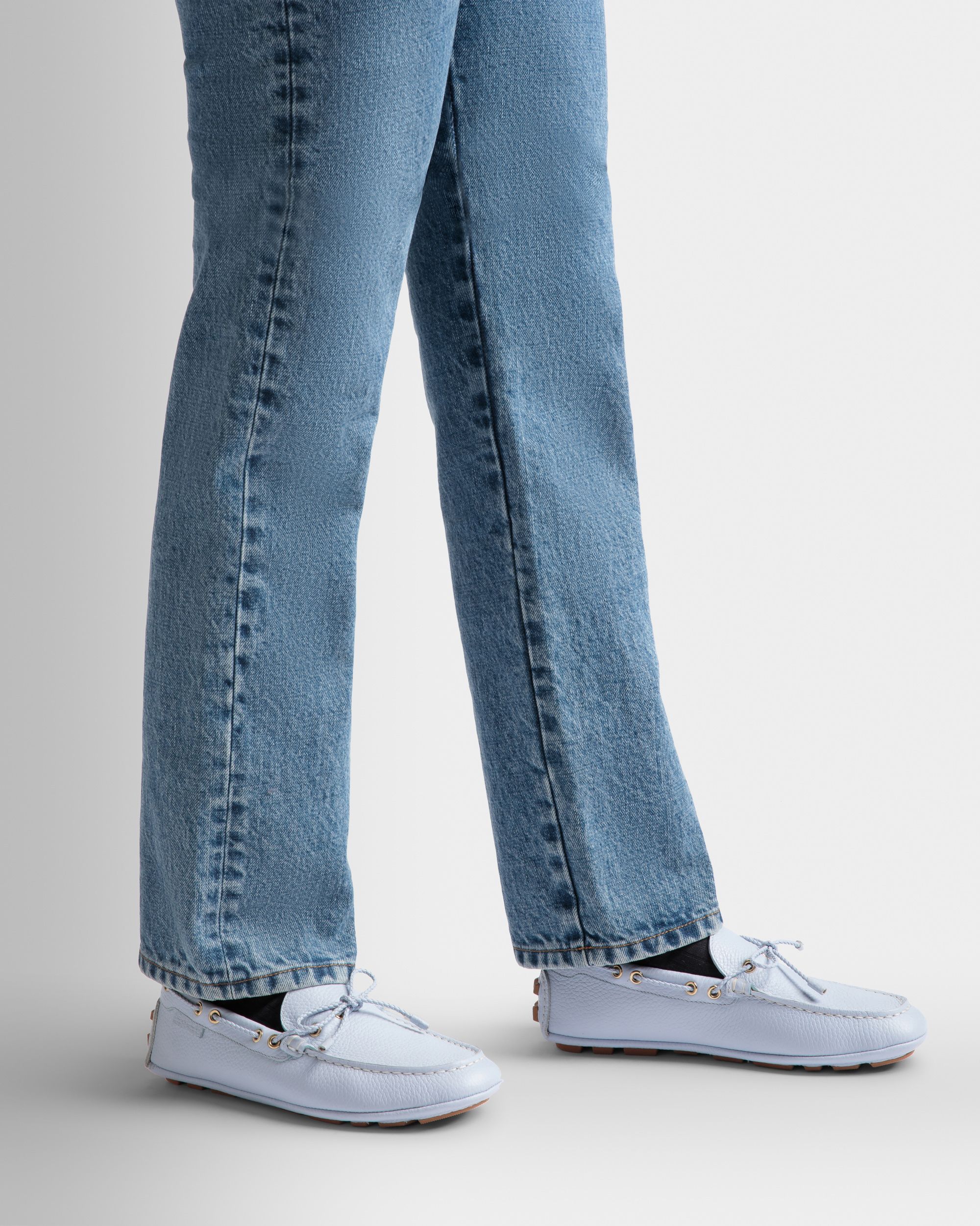 Kerbs Driver Aus Hellblauem Leder - Damen - Bally - 02