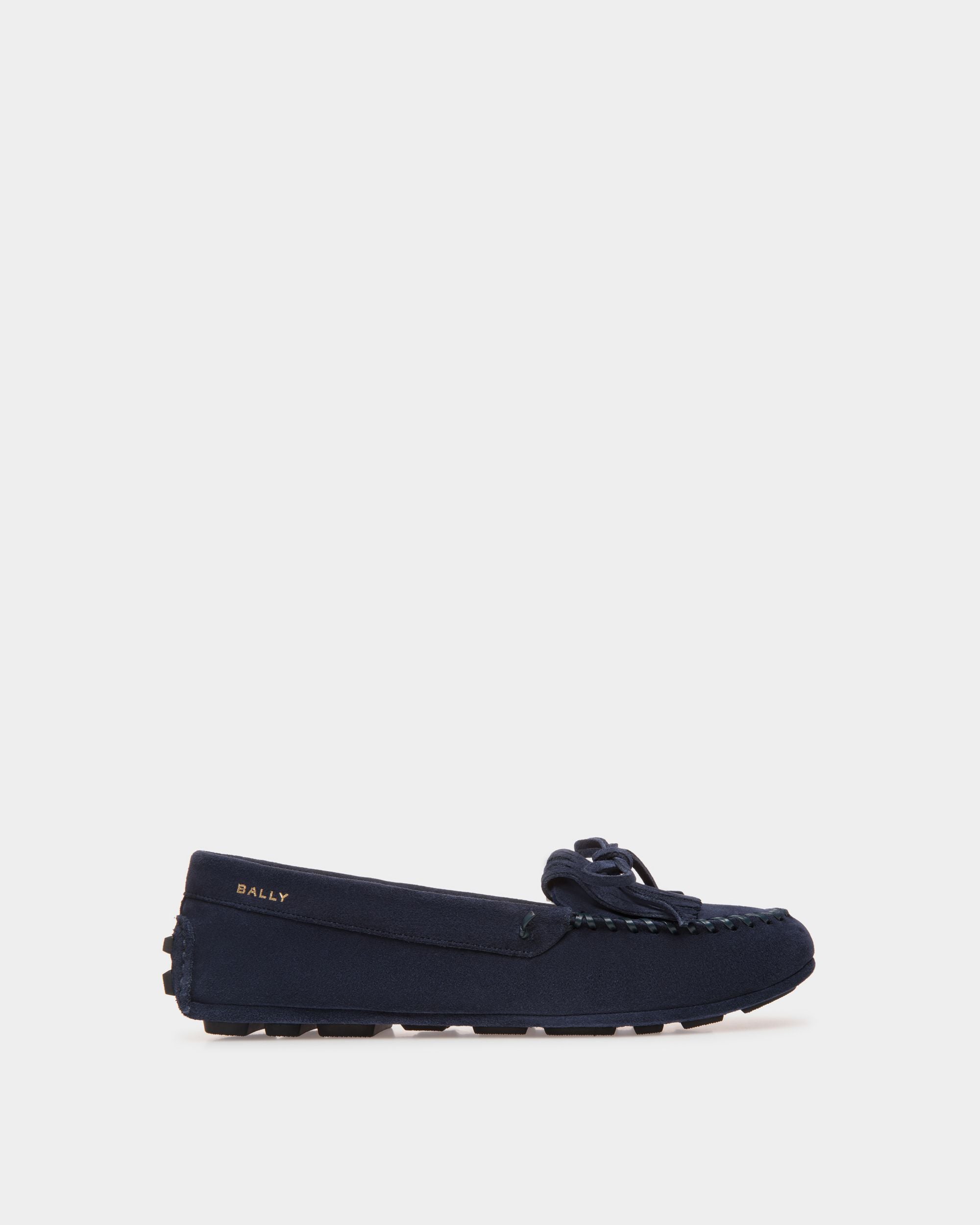 Driver Kerbs In Pelle Scamosciata Blu - Donna - Bally - 01