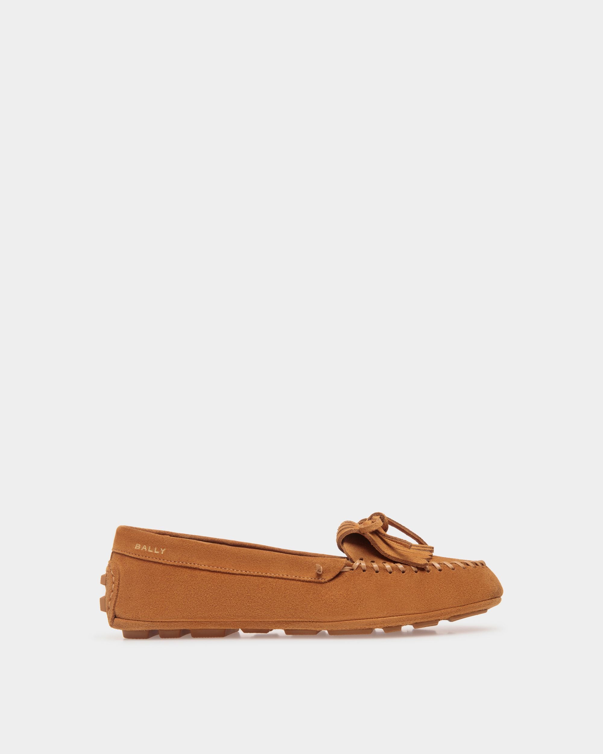 Driver Kerbs In Pelle Scamosciata Marrone - Donna - Bally - 01