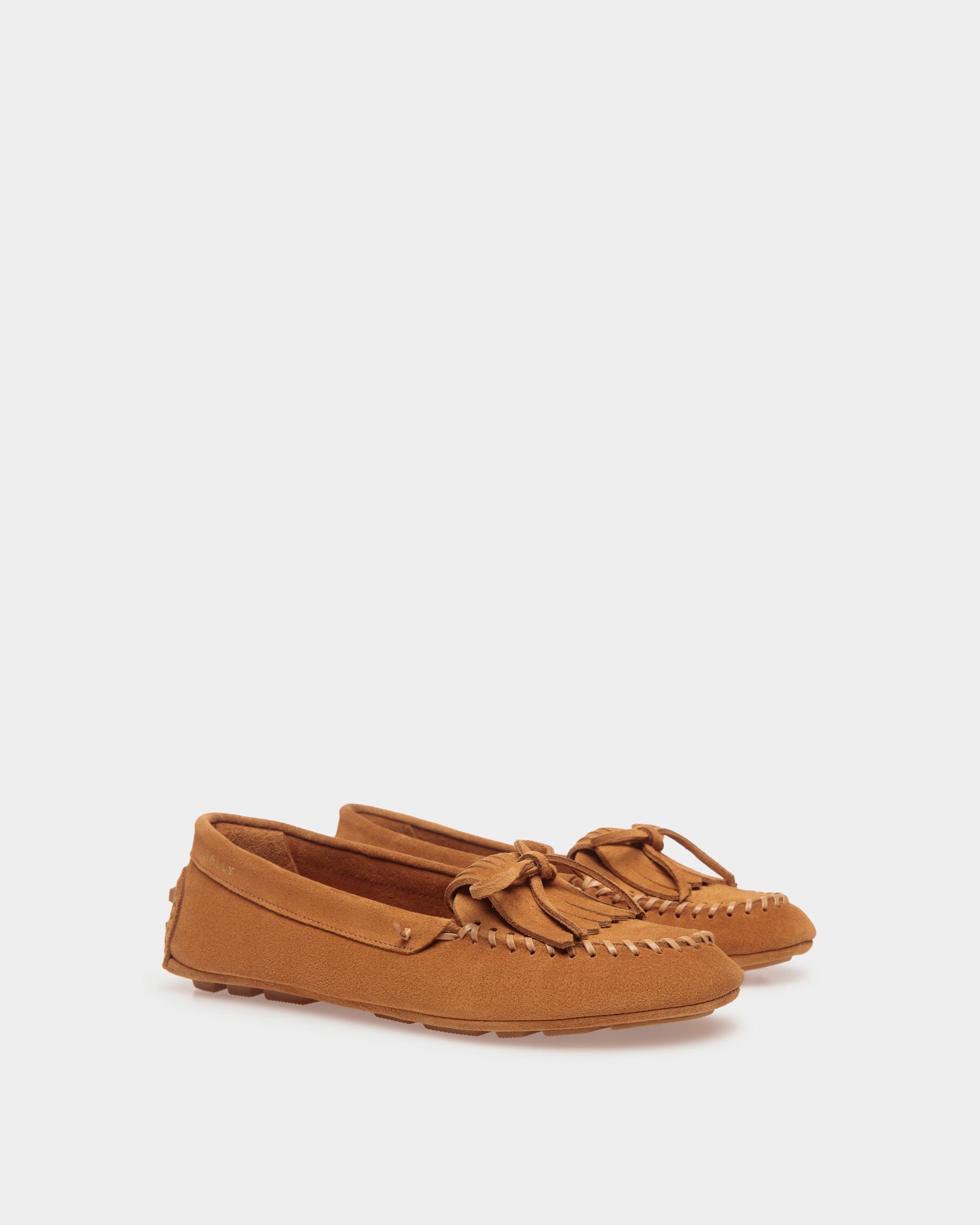 Driver Kerbs In Pelle Scamosciata Marrone - Donna - Bally - 02
