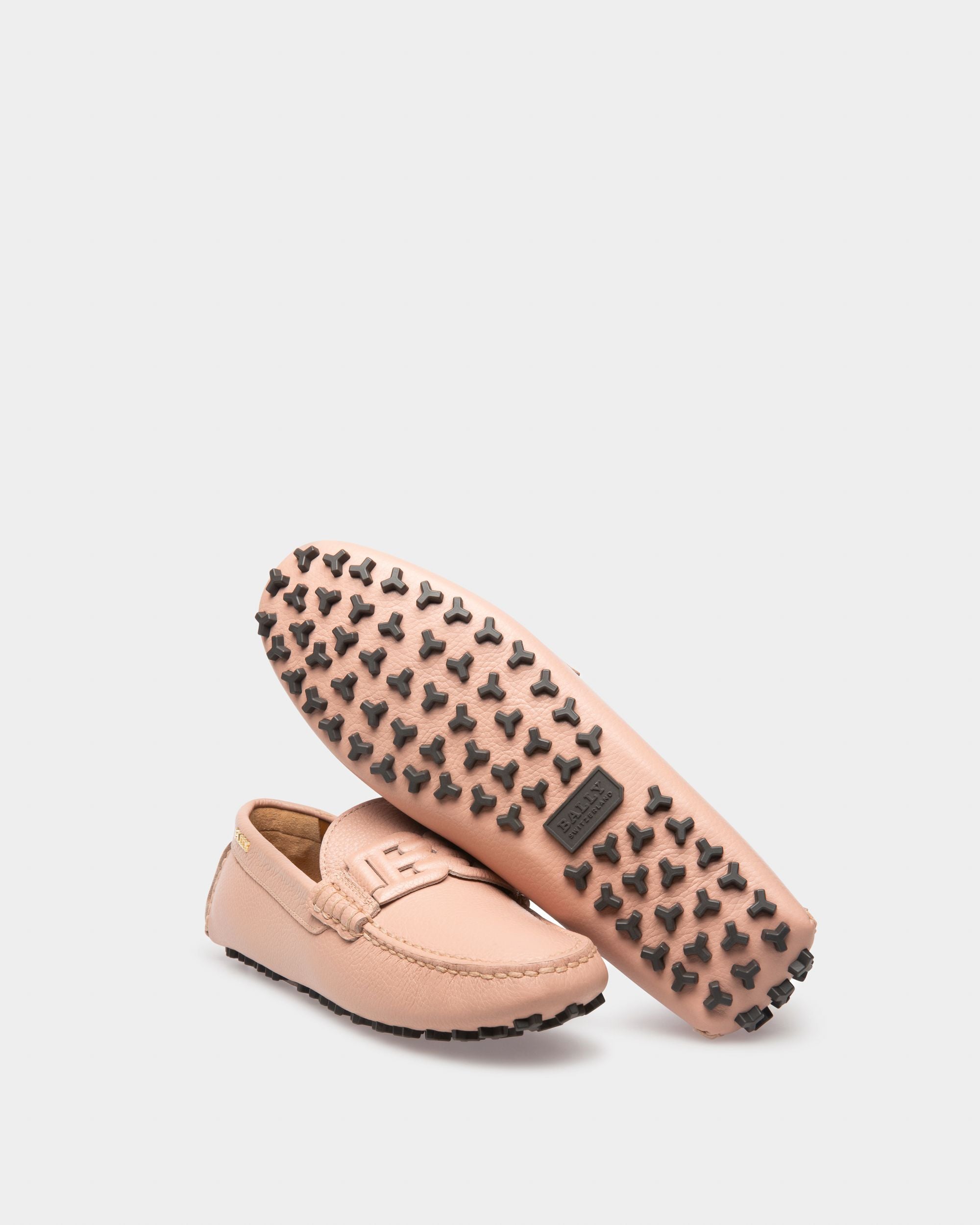 Leyla Drivers En Cuir Rose - Femme - Bally - 04