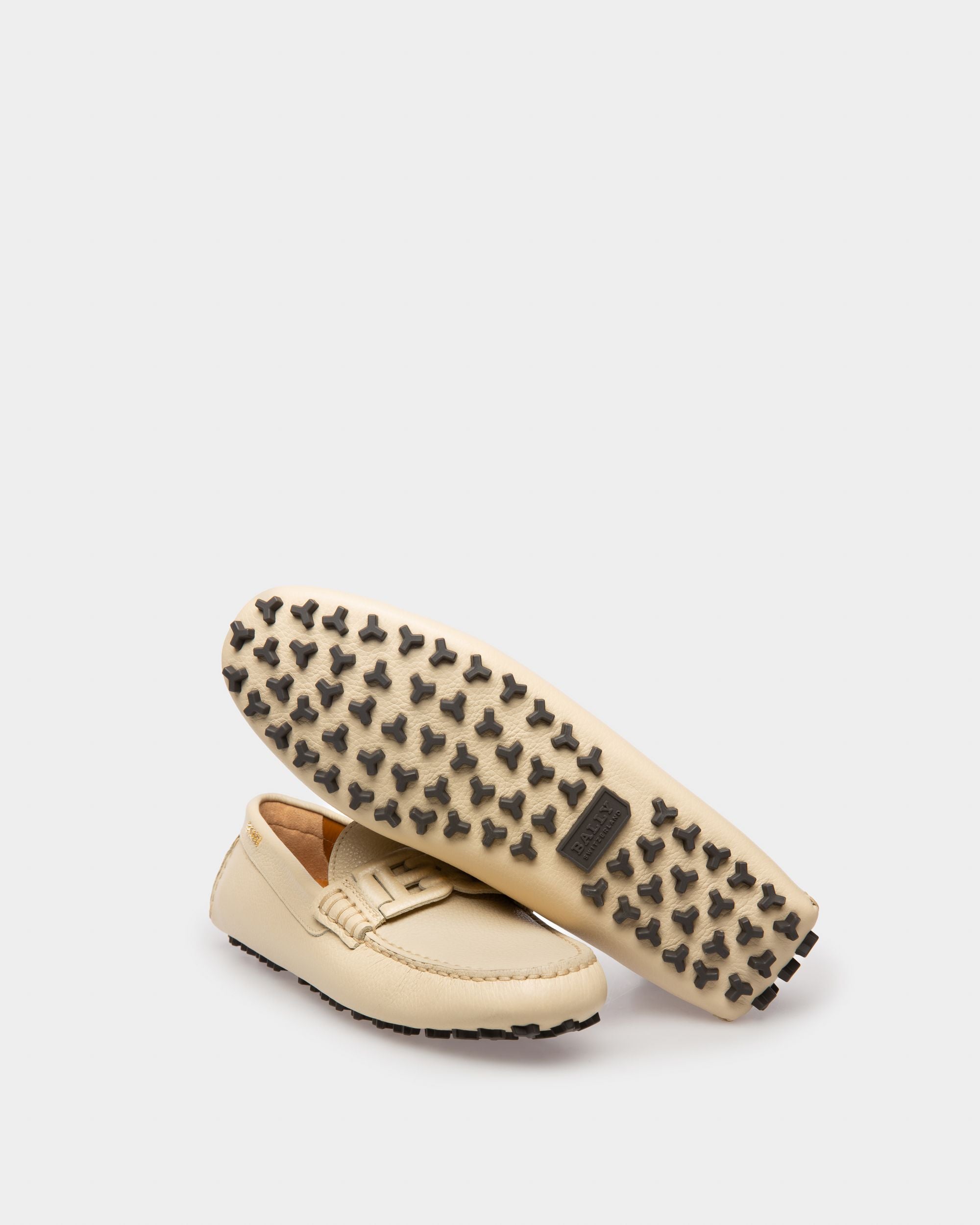 Leyla Driver Aus Beigem Leder - Damen - Bally - 05
