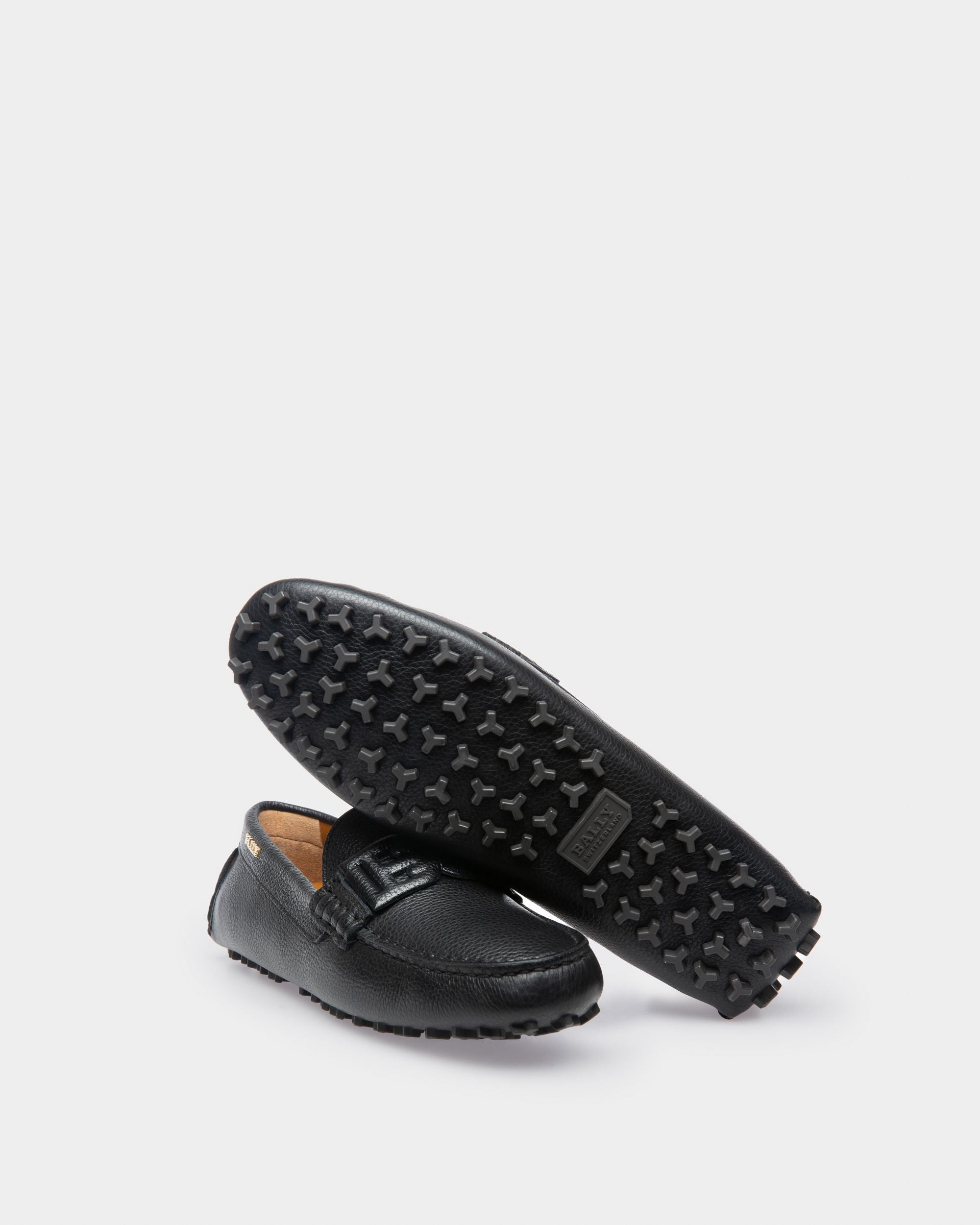 Leyla Leather Drivers In Black - Women's - Bally - 05