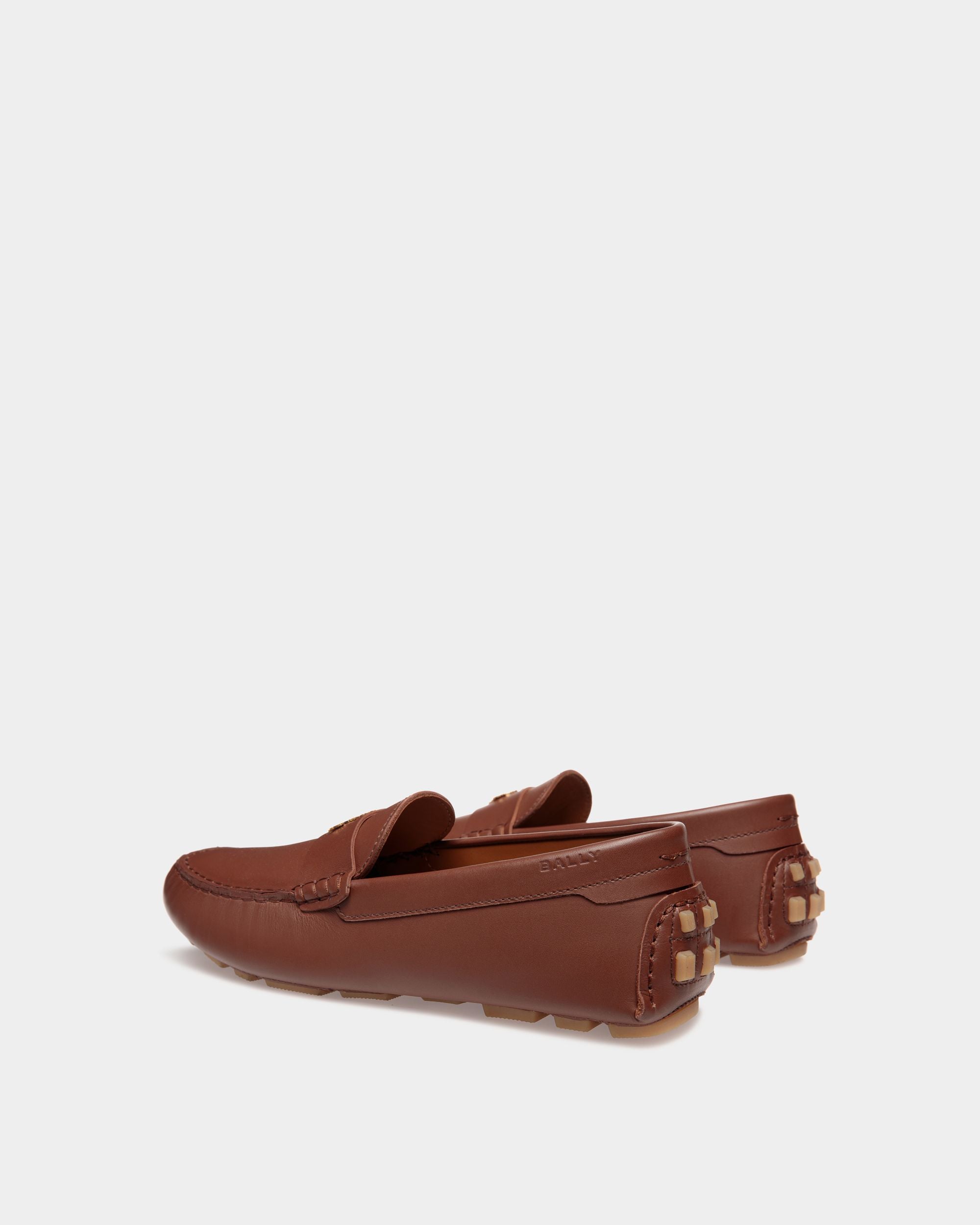 Kerbs Driver In Brown Leather - Women's - Bally - 03