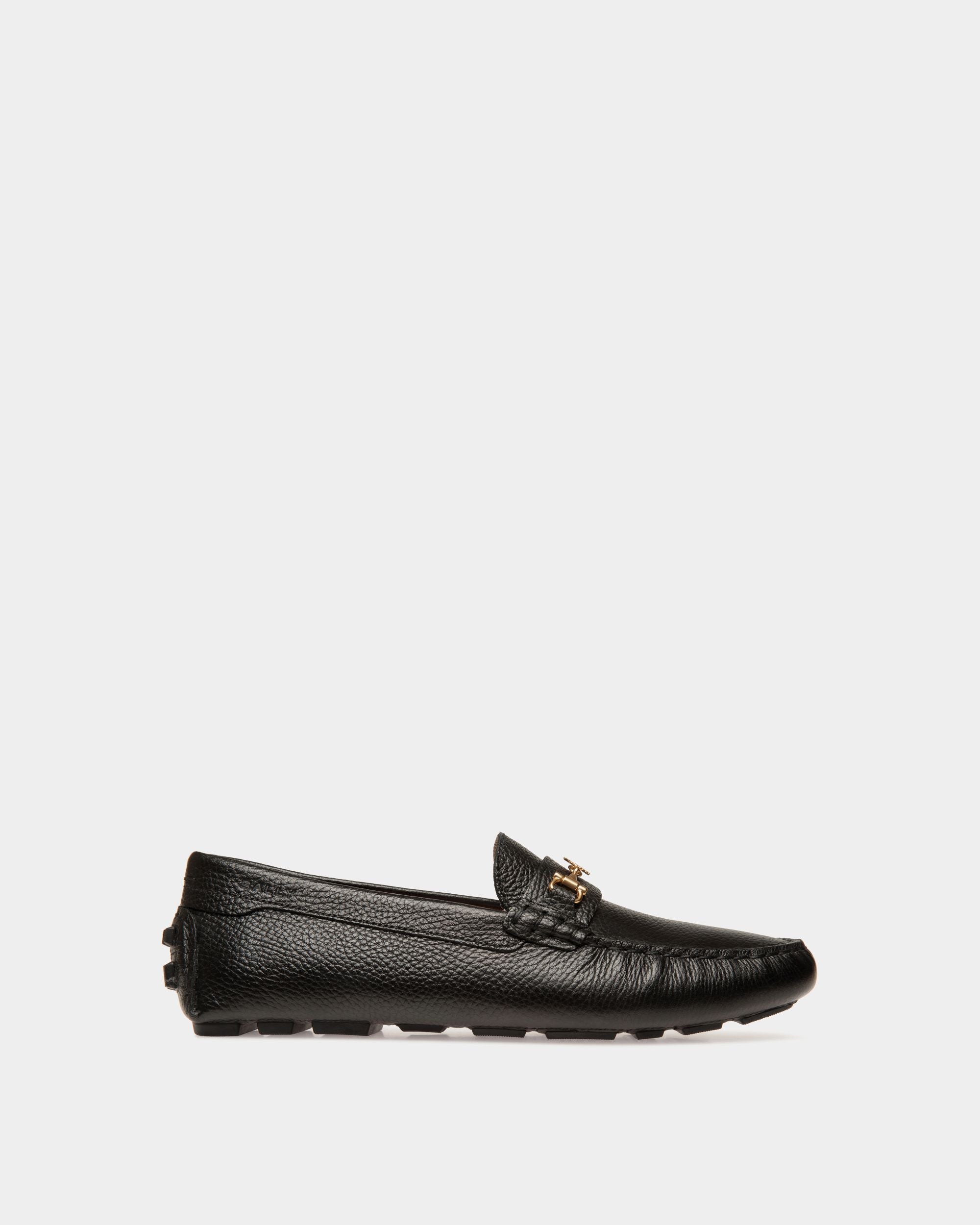 Chaussure Driver Kerbs En Cuir Grainé Noir - Femme - Bally - 01