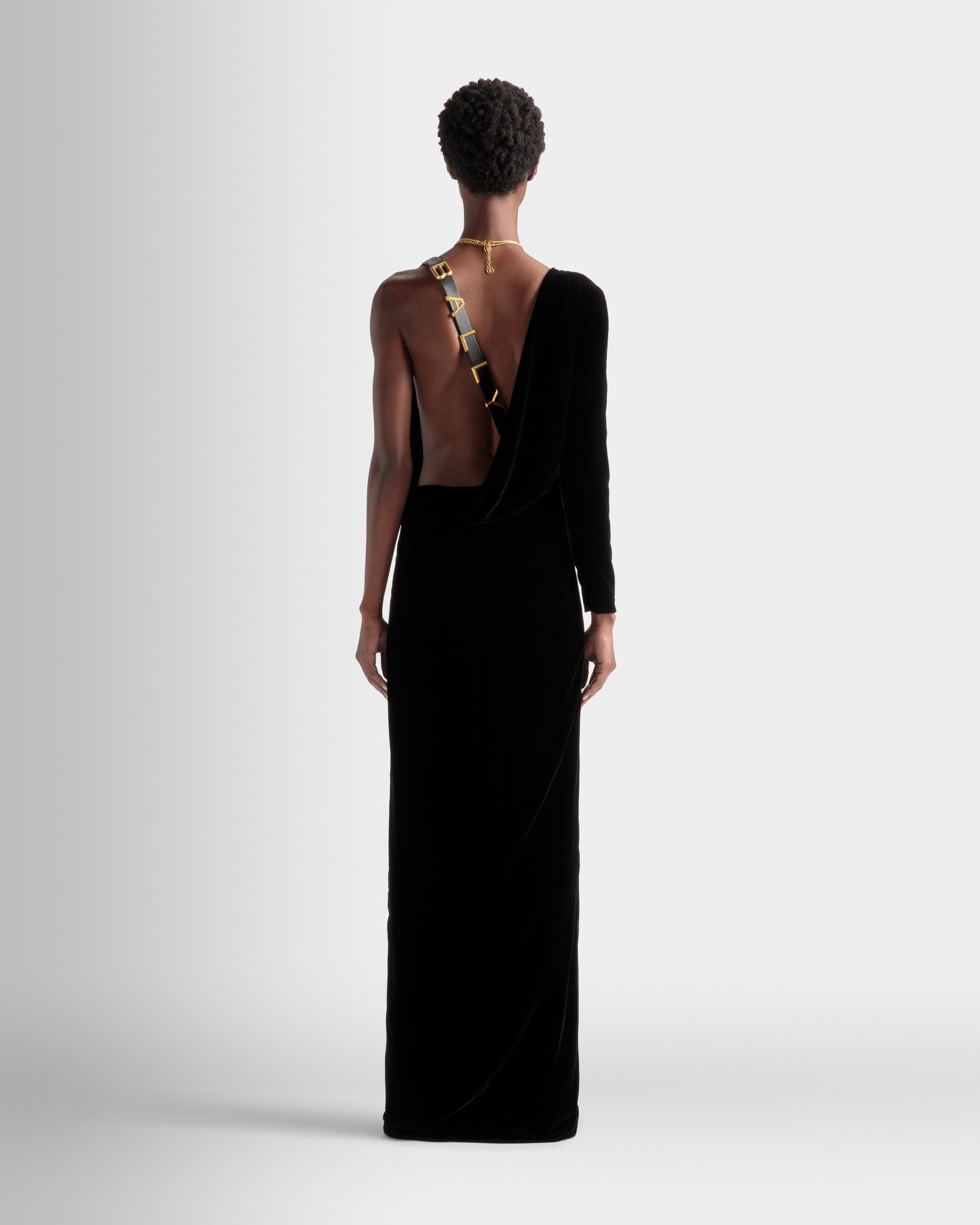 Asymmetrisches Kleid Aus Schwarzem Seidengemisch - Damen - Bally - 06