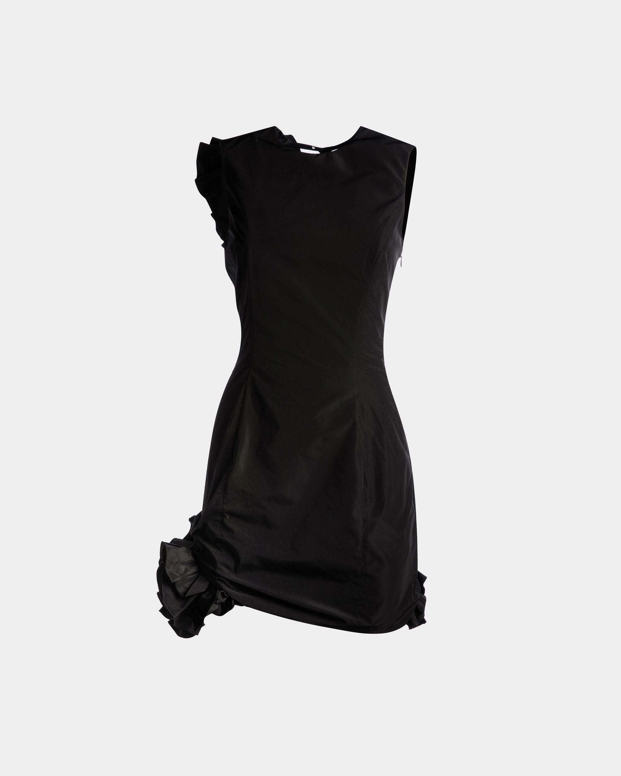 Ärmelloses Rouches Minikleid Aus Technischer Duchesse In Schwarz - Damen - Bally - 01