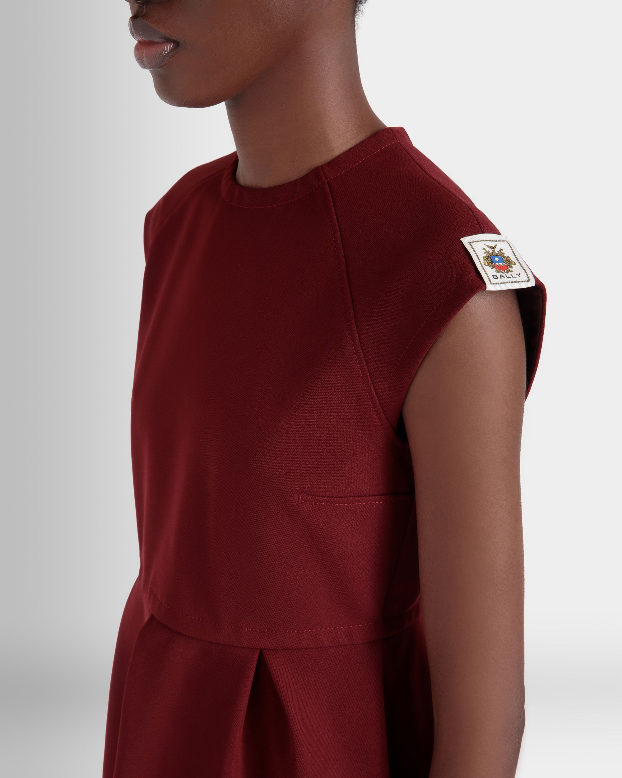 Minikleid Aus Nylon-Gabardine In Heritage Red - Damen - Bally - 03