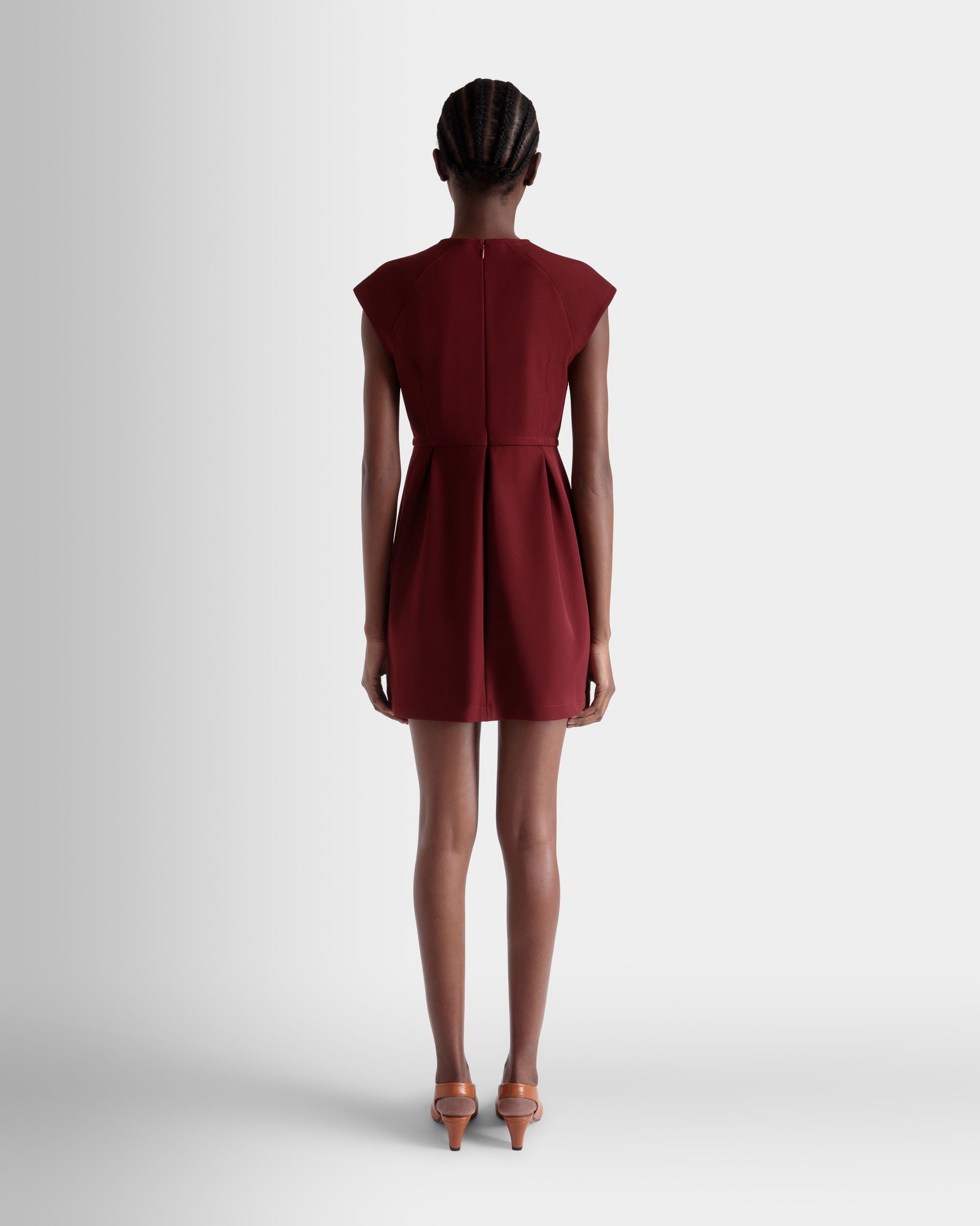 Minikleid Aus Nylon-Gabardine In Heritage Red - Damen - Bally - 06