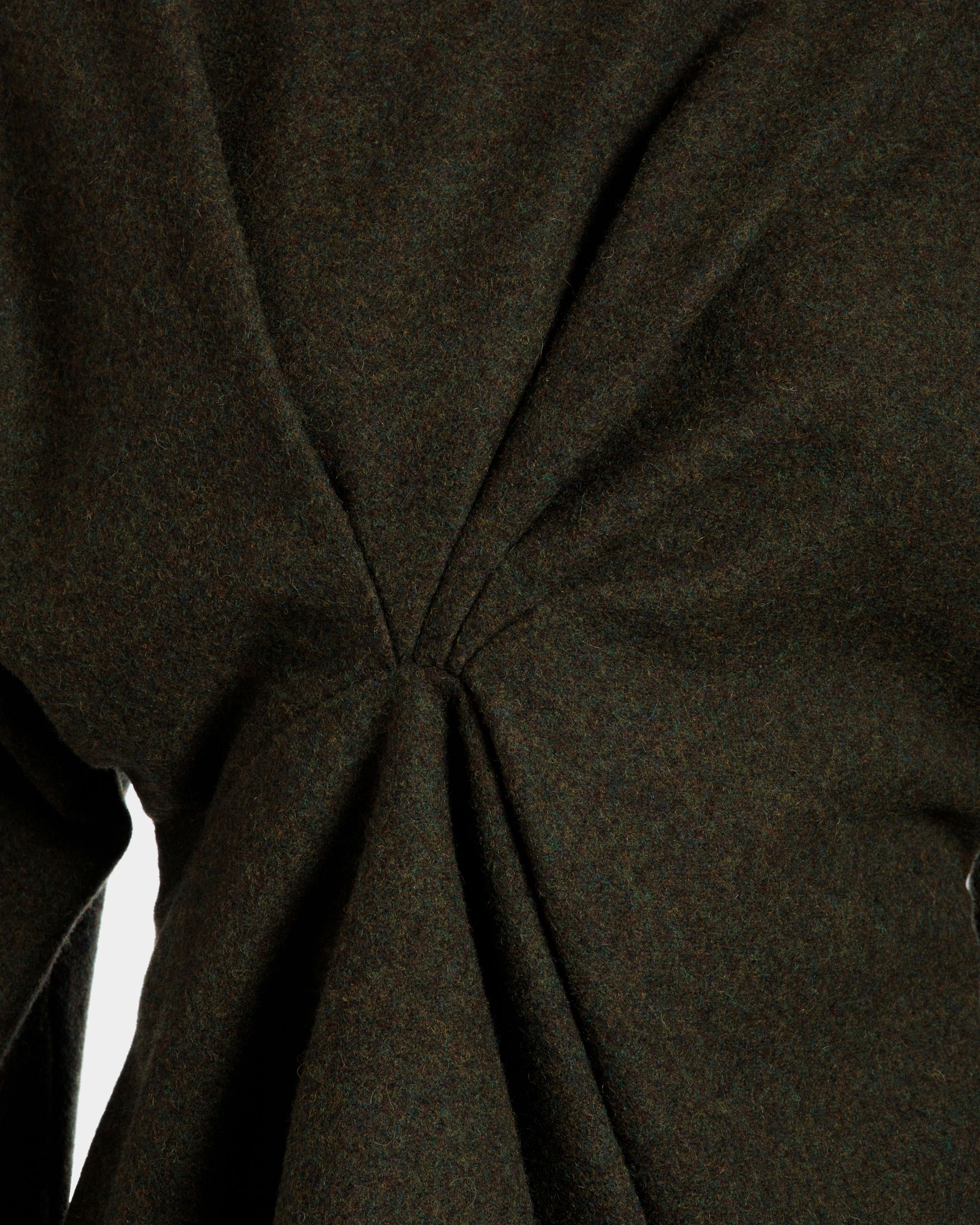Asymmetric Dress In Dark Green Wool - Women's - Bally - 04