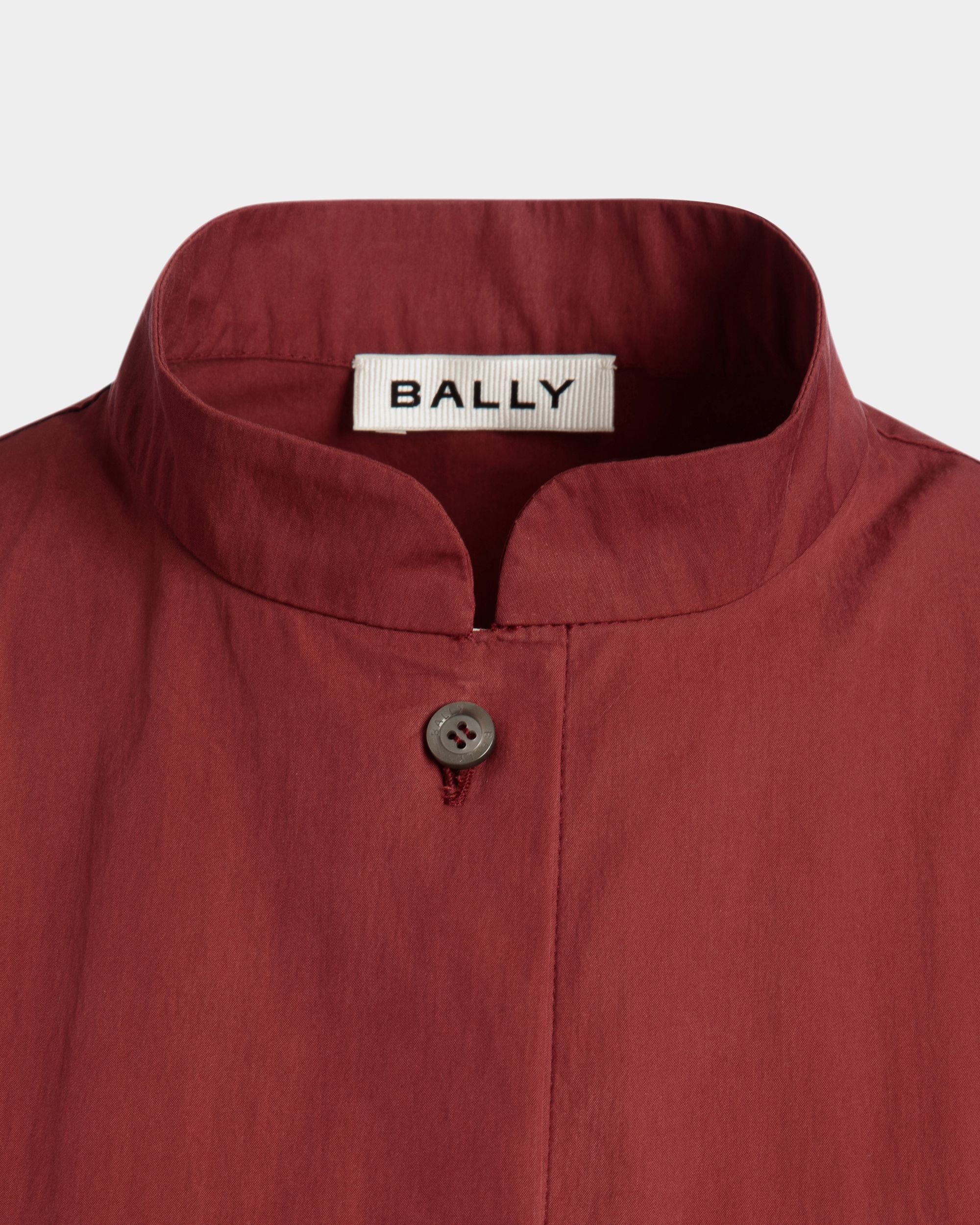 Kleid Aus Baumwollpopeline Mit Gürtel In Heritage Red - Donna - Bally - 04