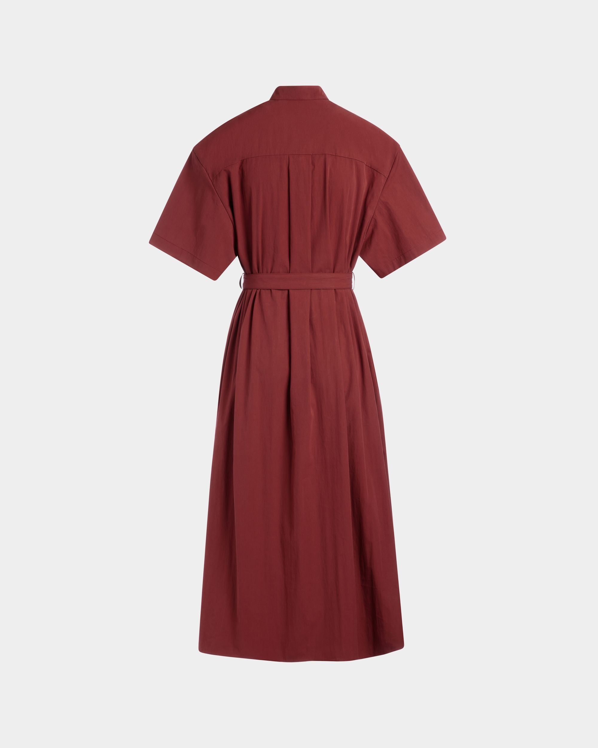 Kleid Aus Baumwollpopeline Mit Gürtel In Heritage Red - Women's - Bally - 07