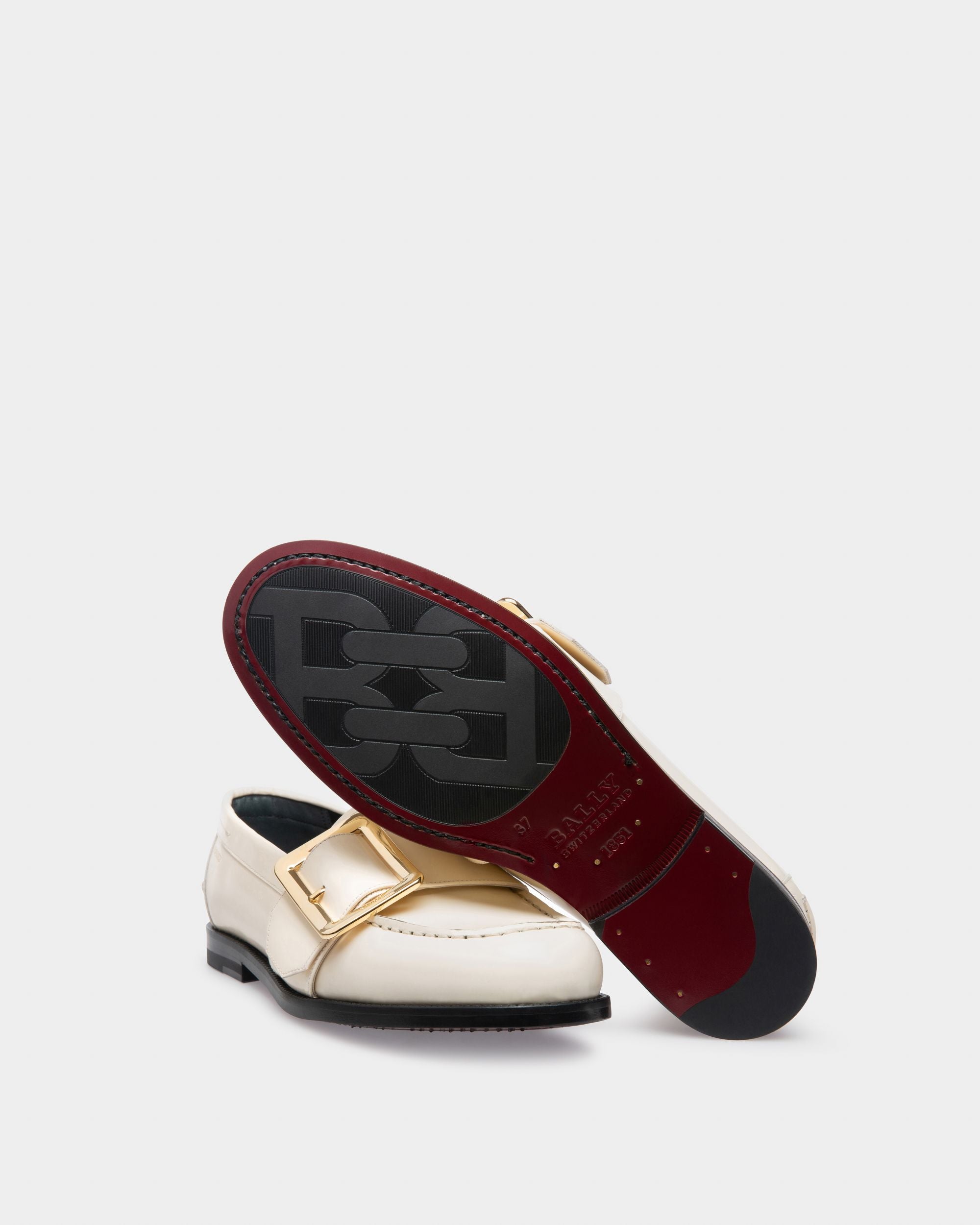 Calya Mocassins En Cuir Ivoire - Femme - Bally - 05