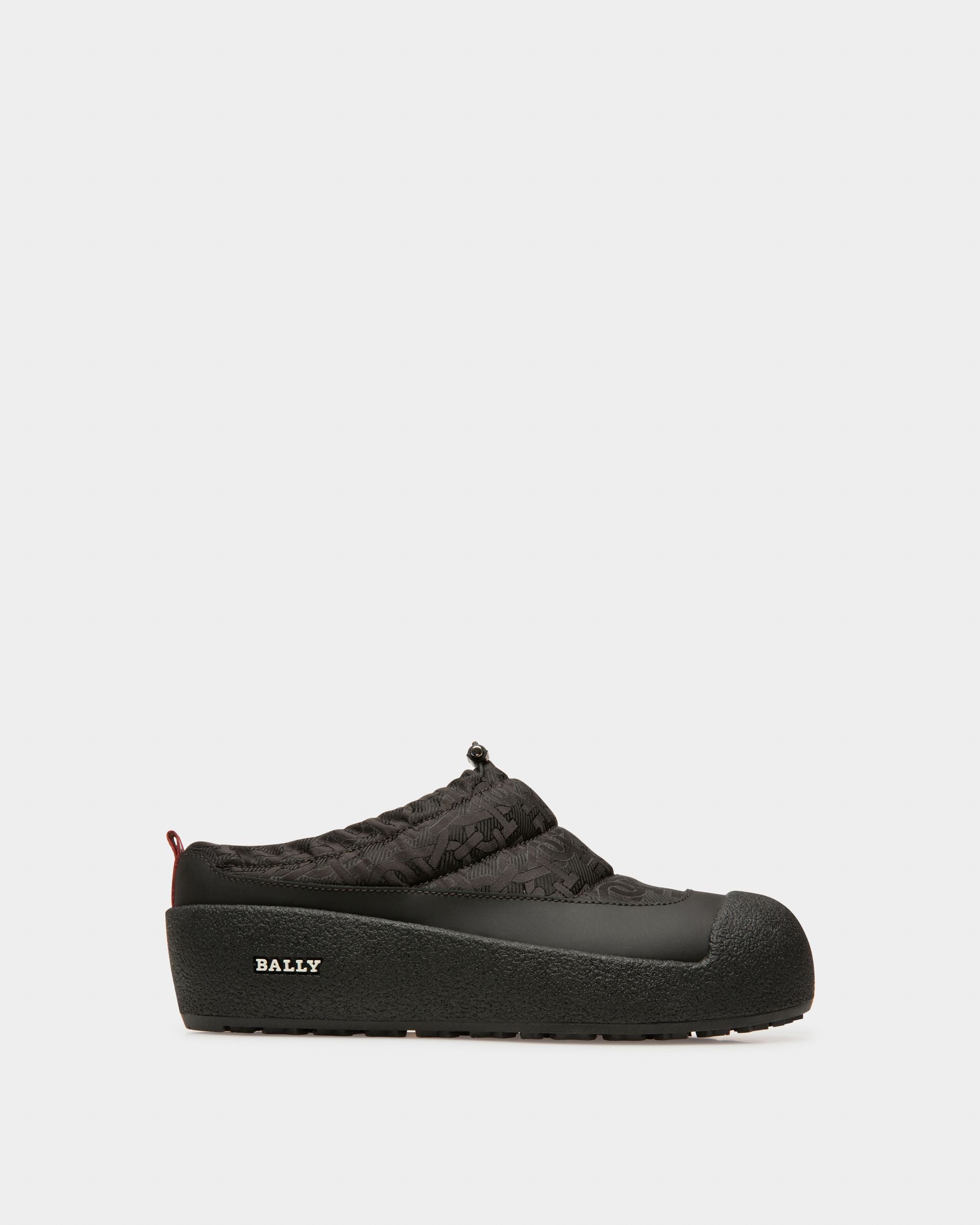 Carys Slipper Aus Schwarzem Nylon In Jacquard-Optik - Damen - Bally - 01